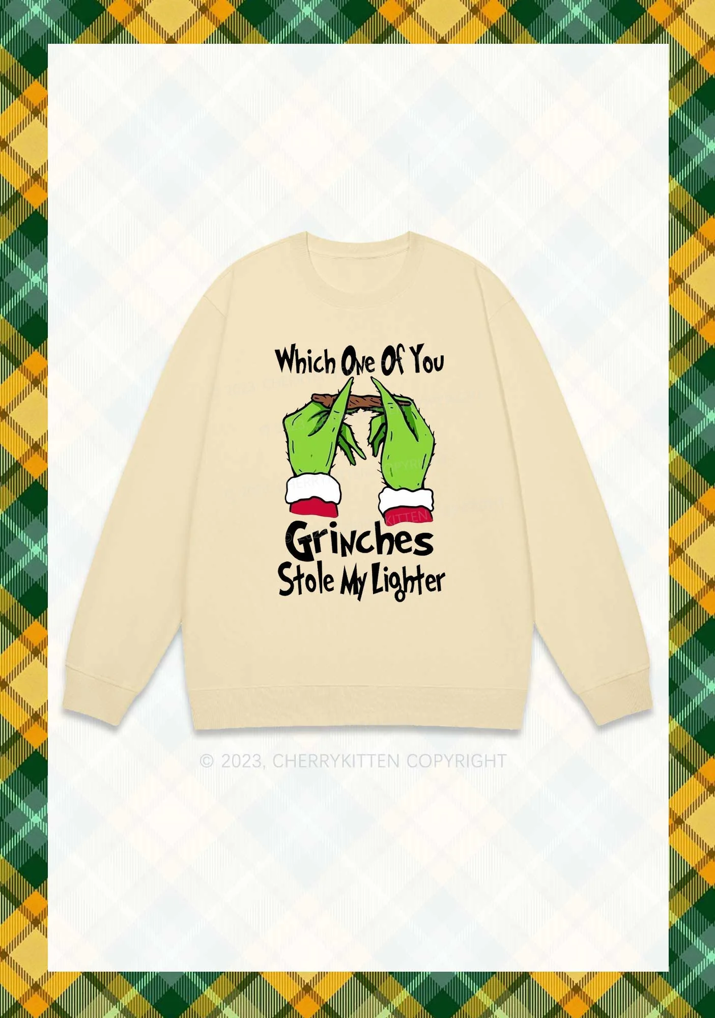 Which One Of You Stole My Lighter Christmas Y2K Sweatshirt Cherrykitten - Image 4