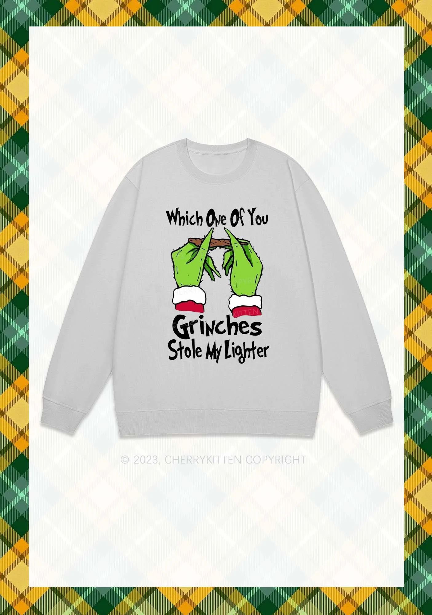 Which One Of You Stole My Lighter Christmas Y2K Sweatshirt Cherrykitten - Image 5