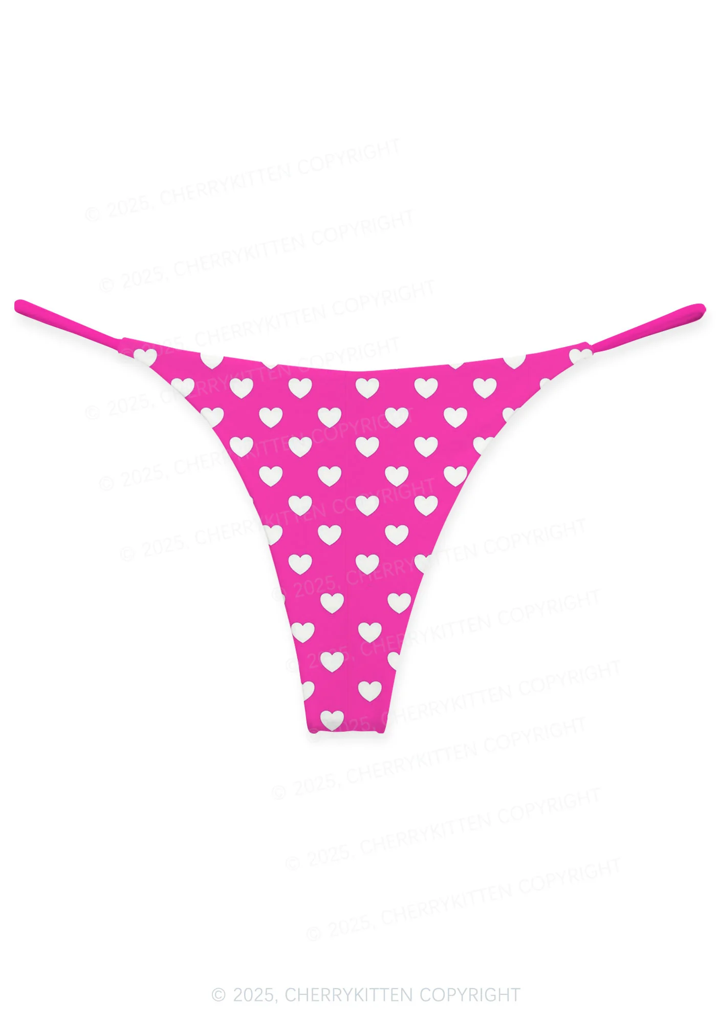 White Heart On Pink Valentine's Day Y2K Print Couples Boxer Thong Set Cherrykitten - Image 2
