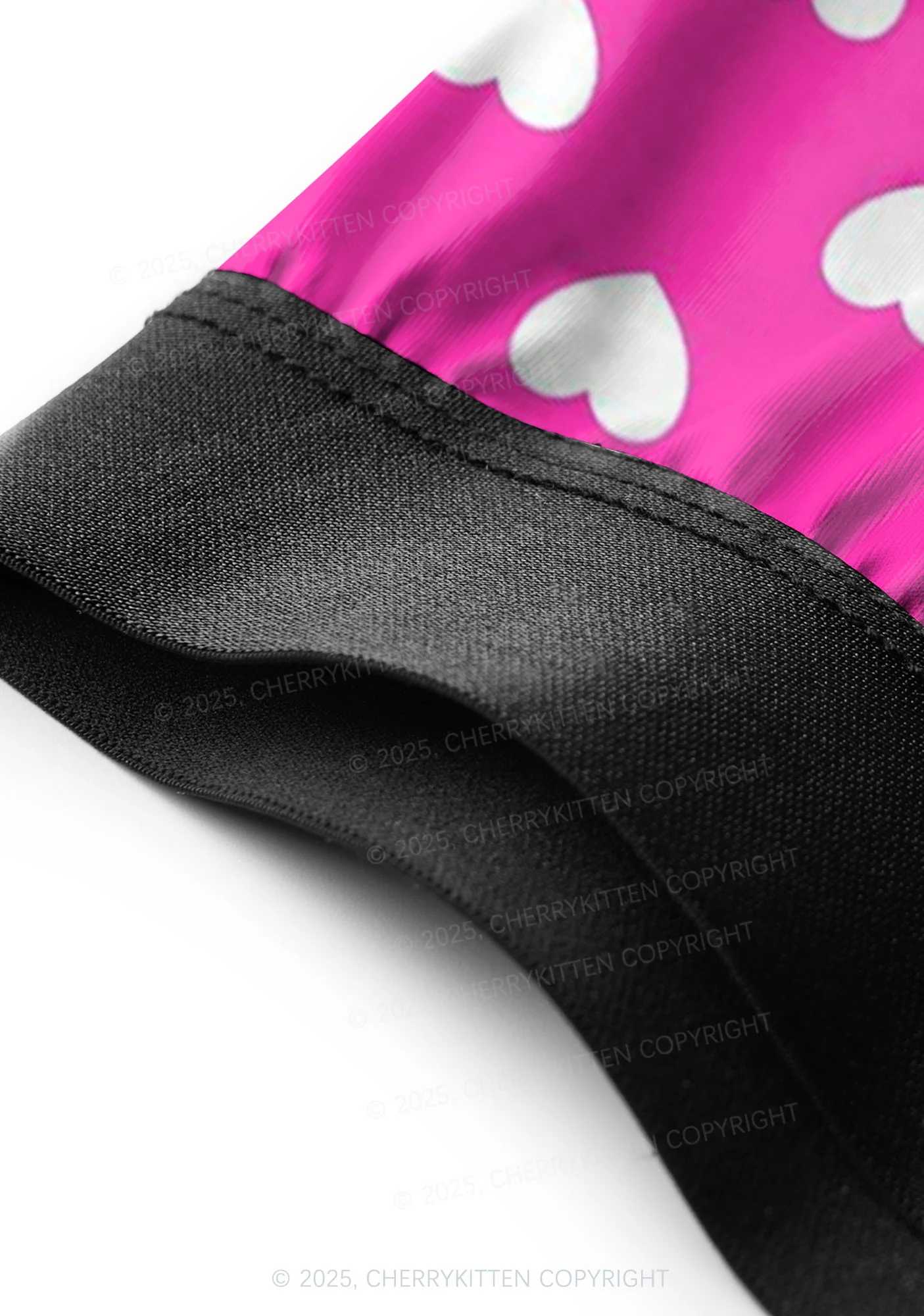 White Heart On Pink Valentine's Day Y2K Print Couples Boxer Thong Set Cherrykitten - Image 6