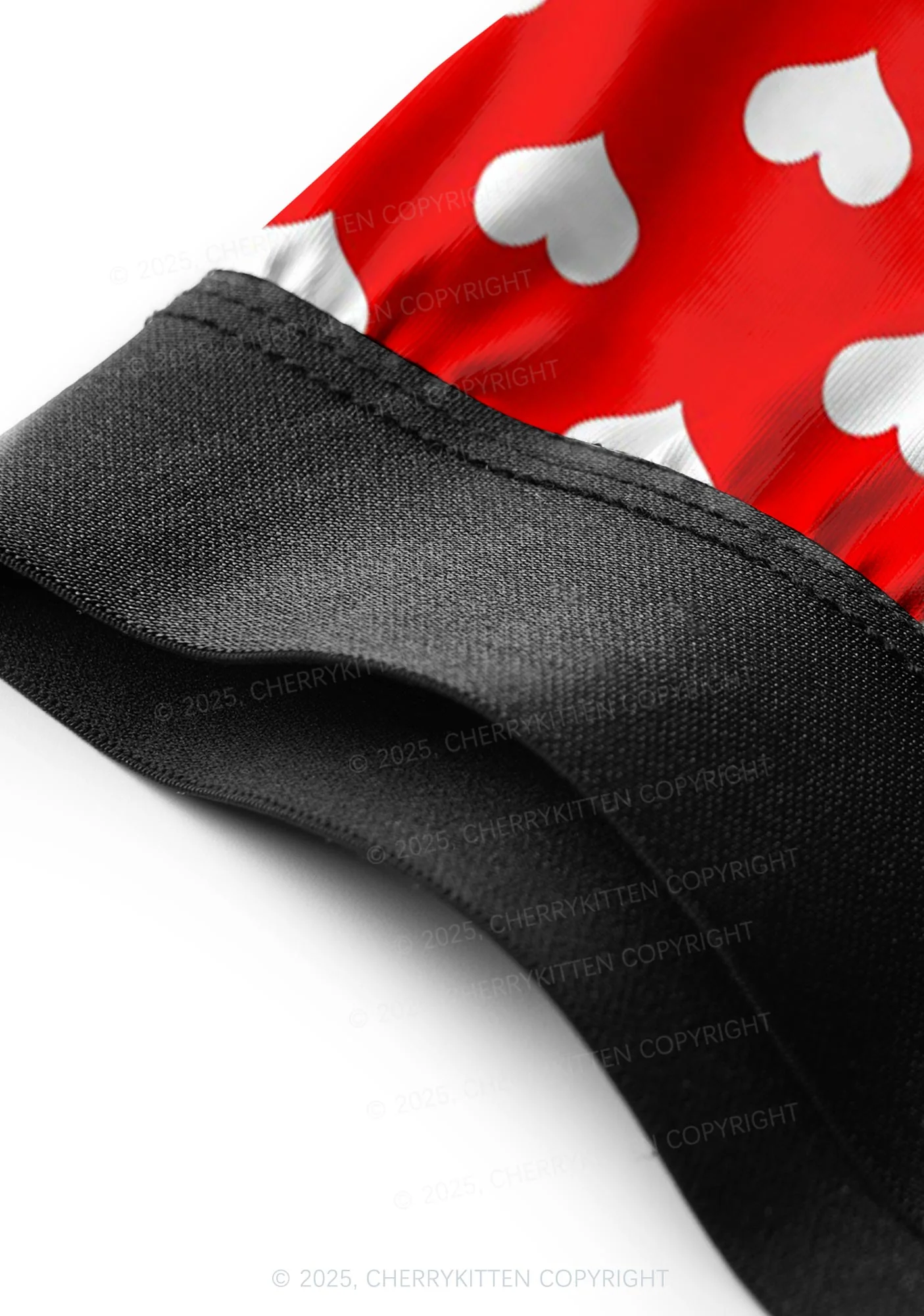 White Heart On Red Valentine's Day Y2K Print Couples Boxer Briefs Set Cherrykitten - Image 4