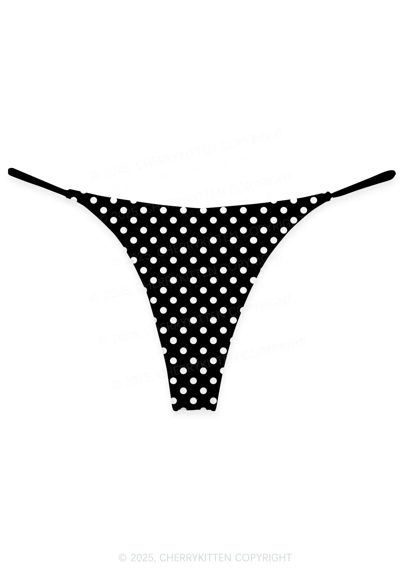 White Polka Dots On Black Valentine's Day Y2K Print Couples Boxer Thong Set Cherrykitten - Image 2