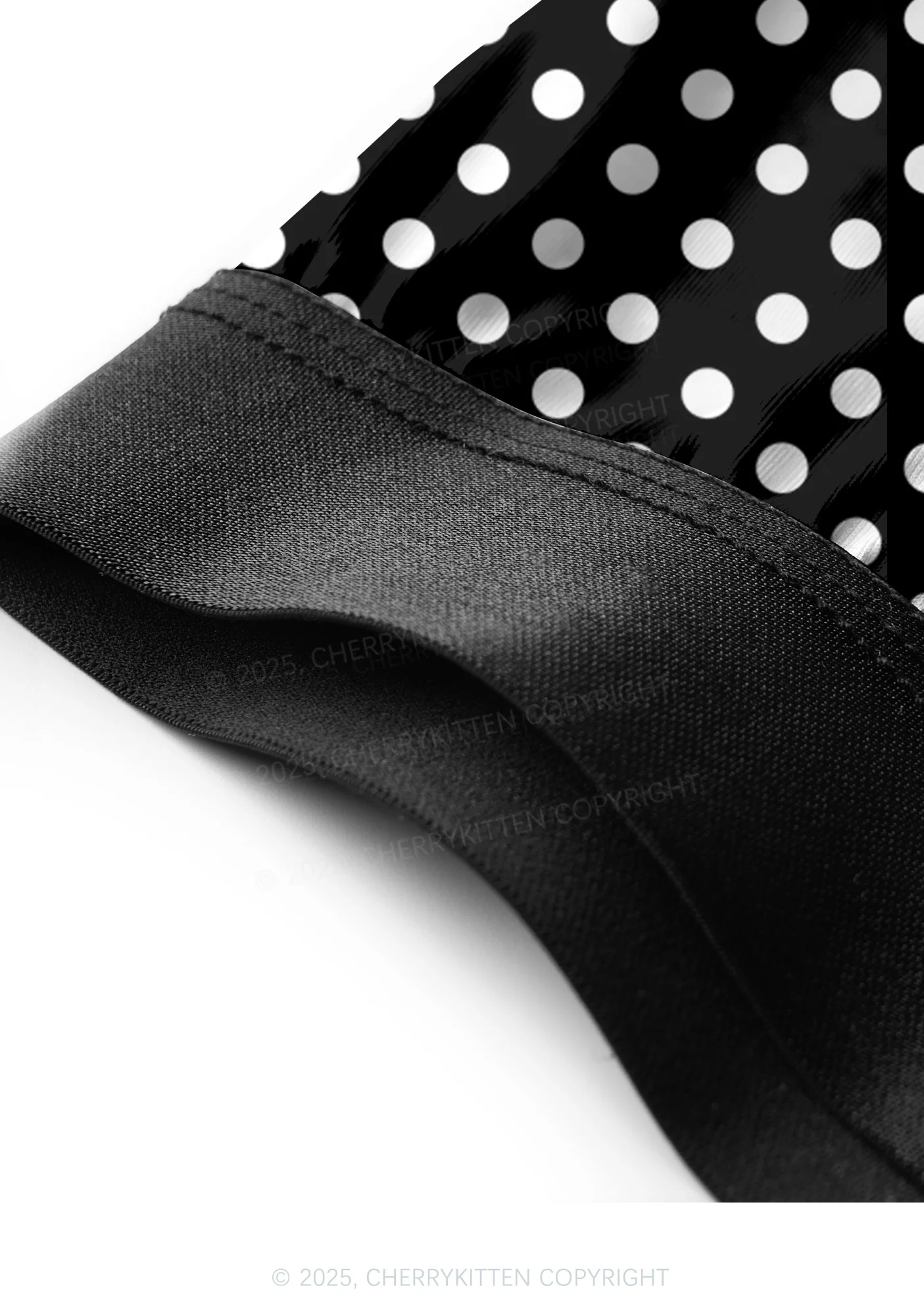 White Polka Dots On Black Valentine's Day Y2K Print Couples Boxer Thong Set Cherrykitten - Image 6