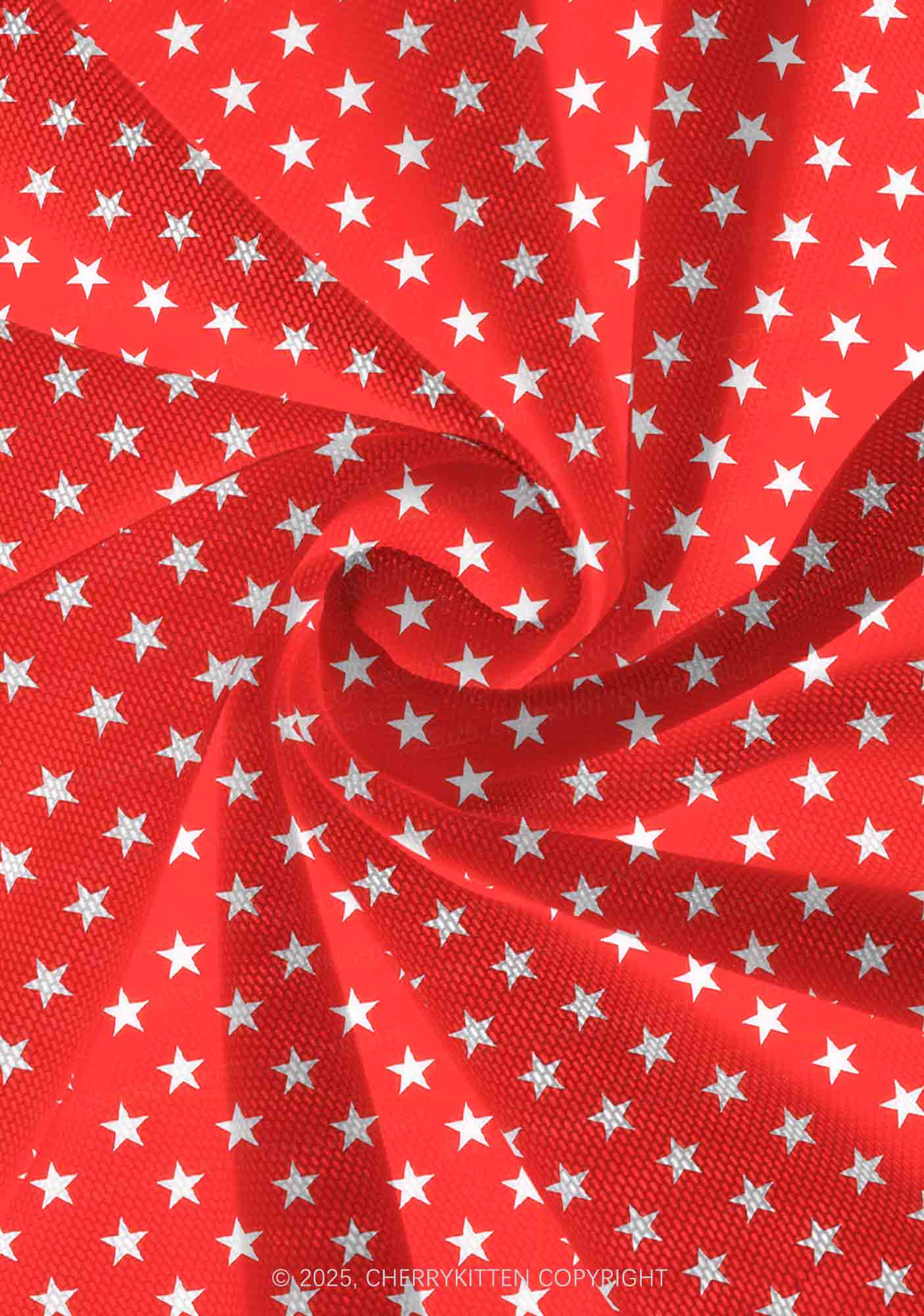 White Stars On Red Valentine's Day Y2K Print Mini Layered Skirt Cherrykitten - Image 3