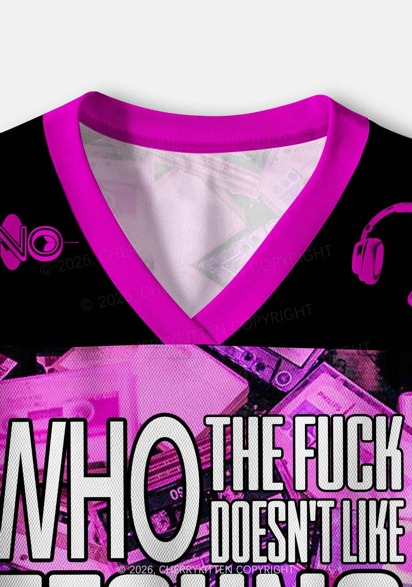 Who Doesnt Like Techno Y2K Crop Sport Jersey Shirts Cherrykitten - Image 5