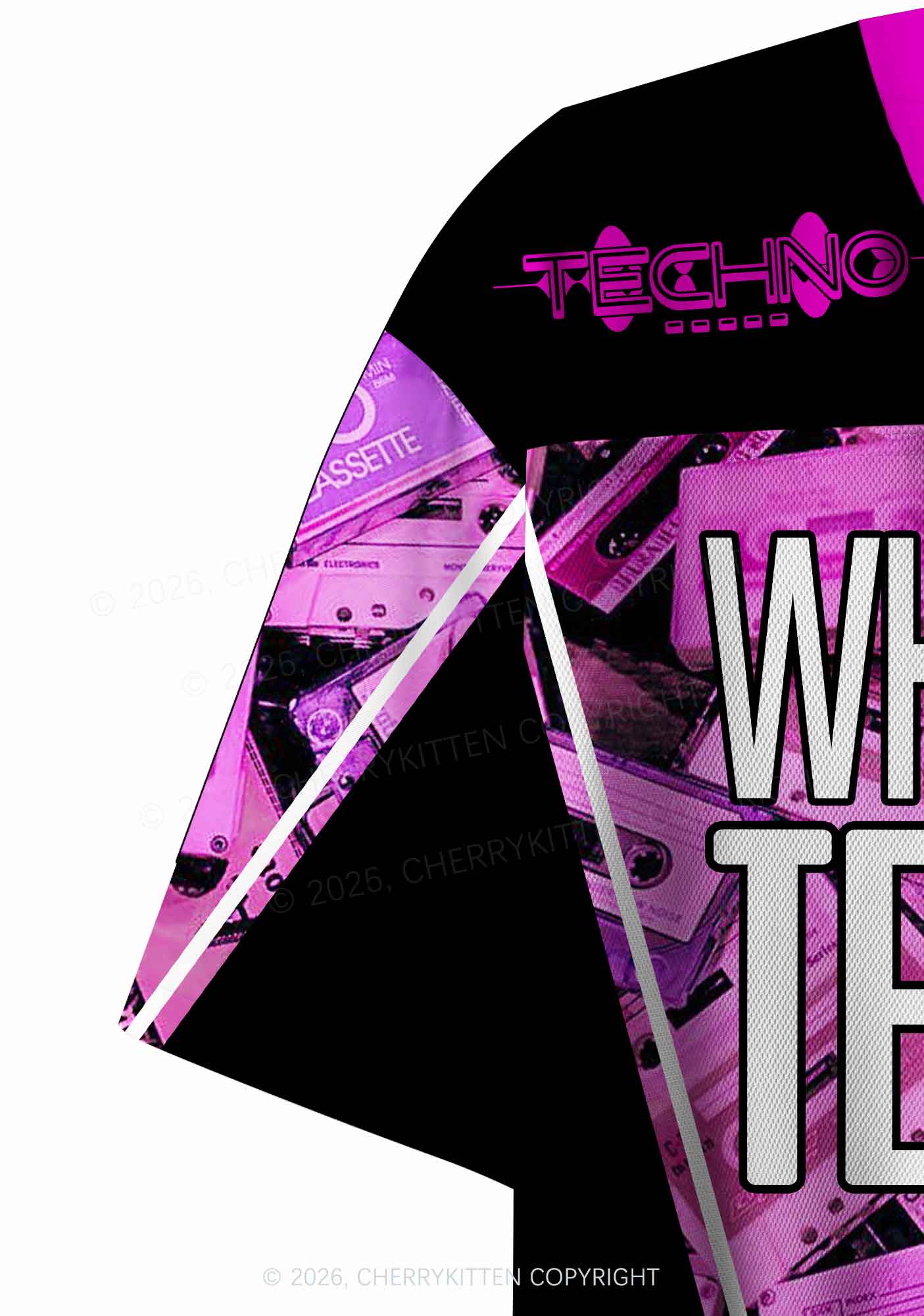 Who Doesnt Like Techno Y2K Crop Sport Jersey Shirts Cherrykitten - Image 7