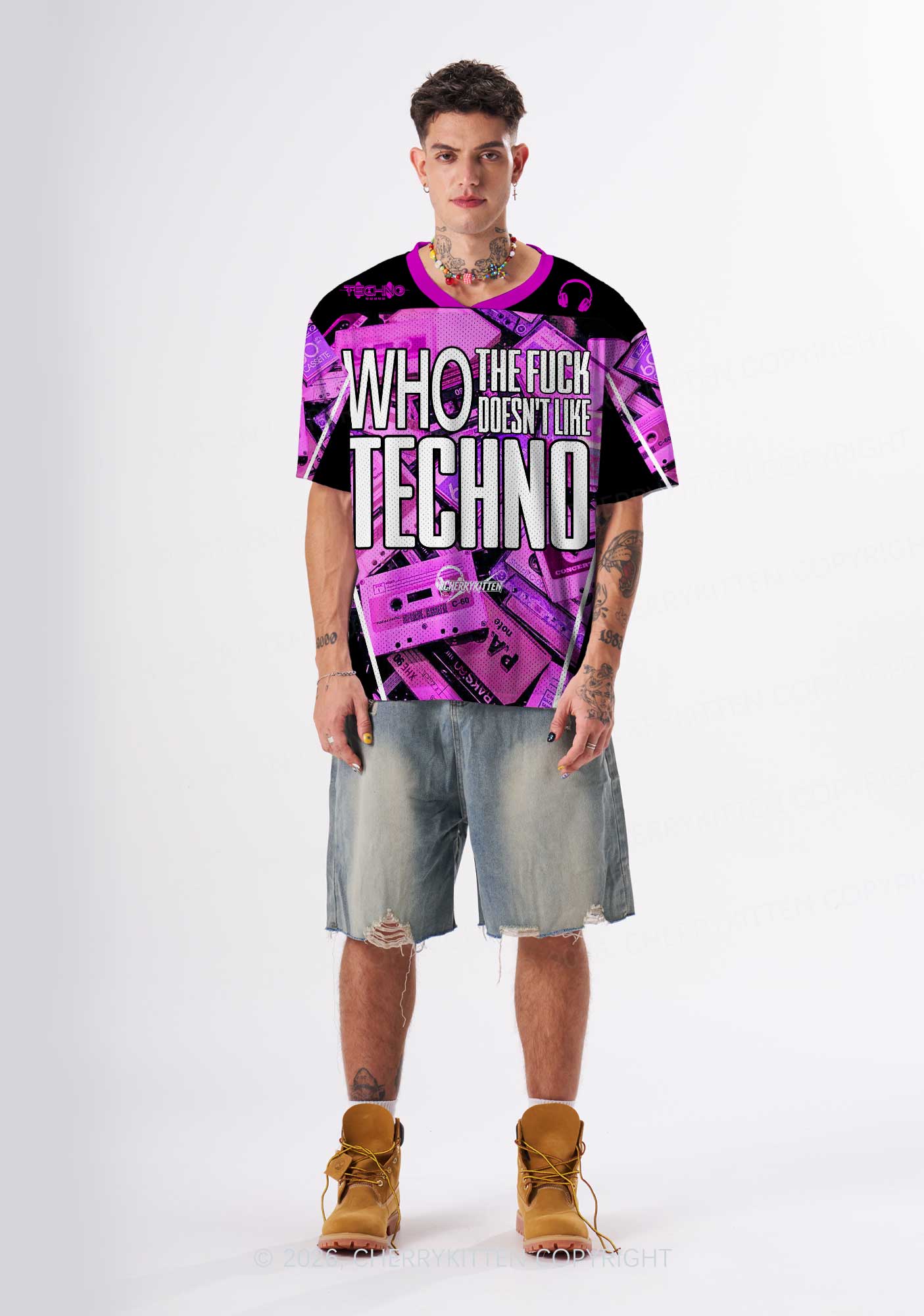 Who Doesnt Like Techno Y2K Sport Jersey Shirts Cherrykitten - Image 2