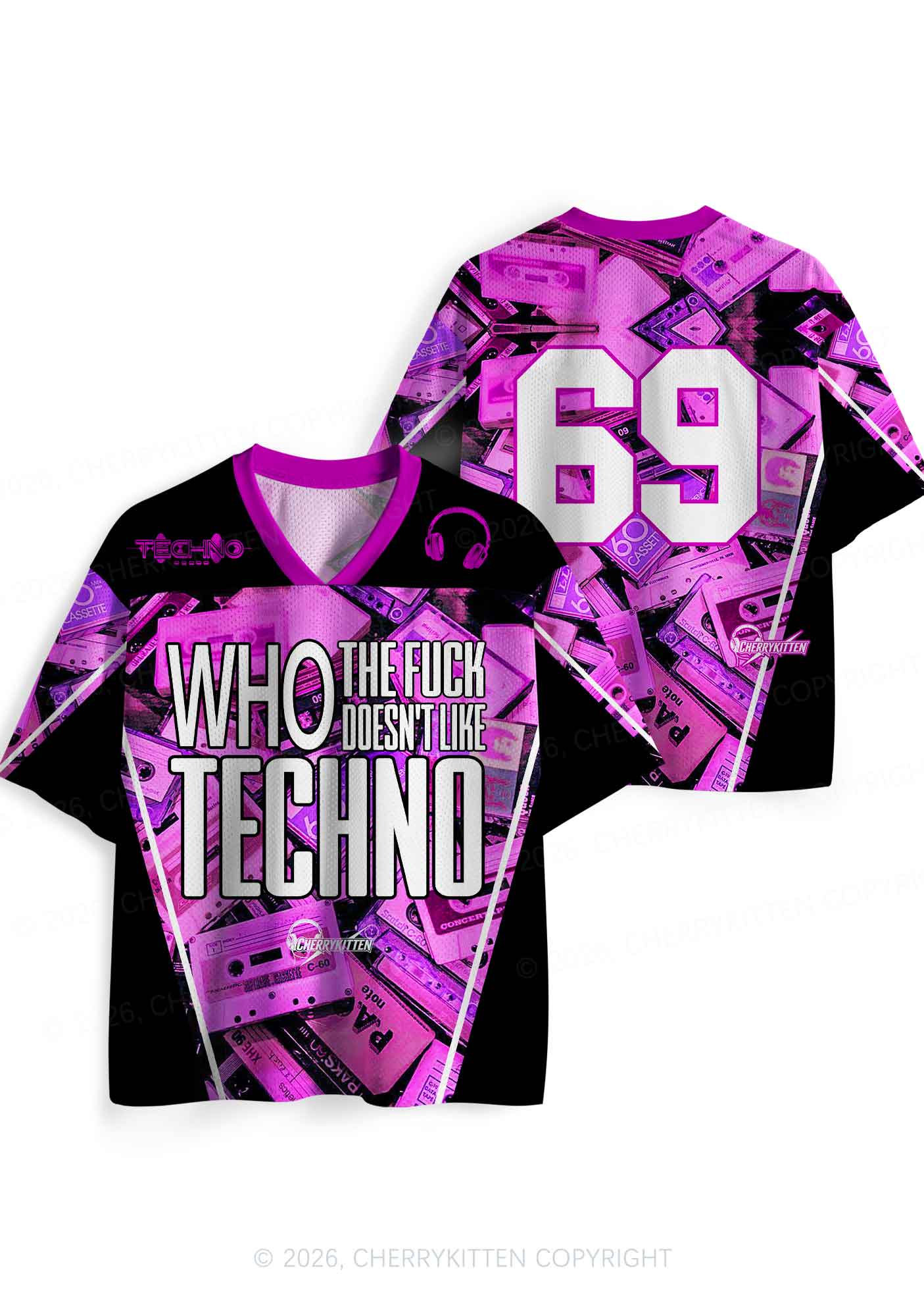 Who Doesnt Like Techno Y2K Sport Jersey Shirts Cherrykitten - Image 4