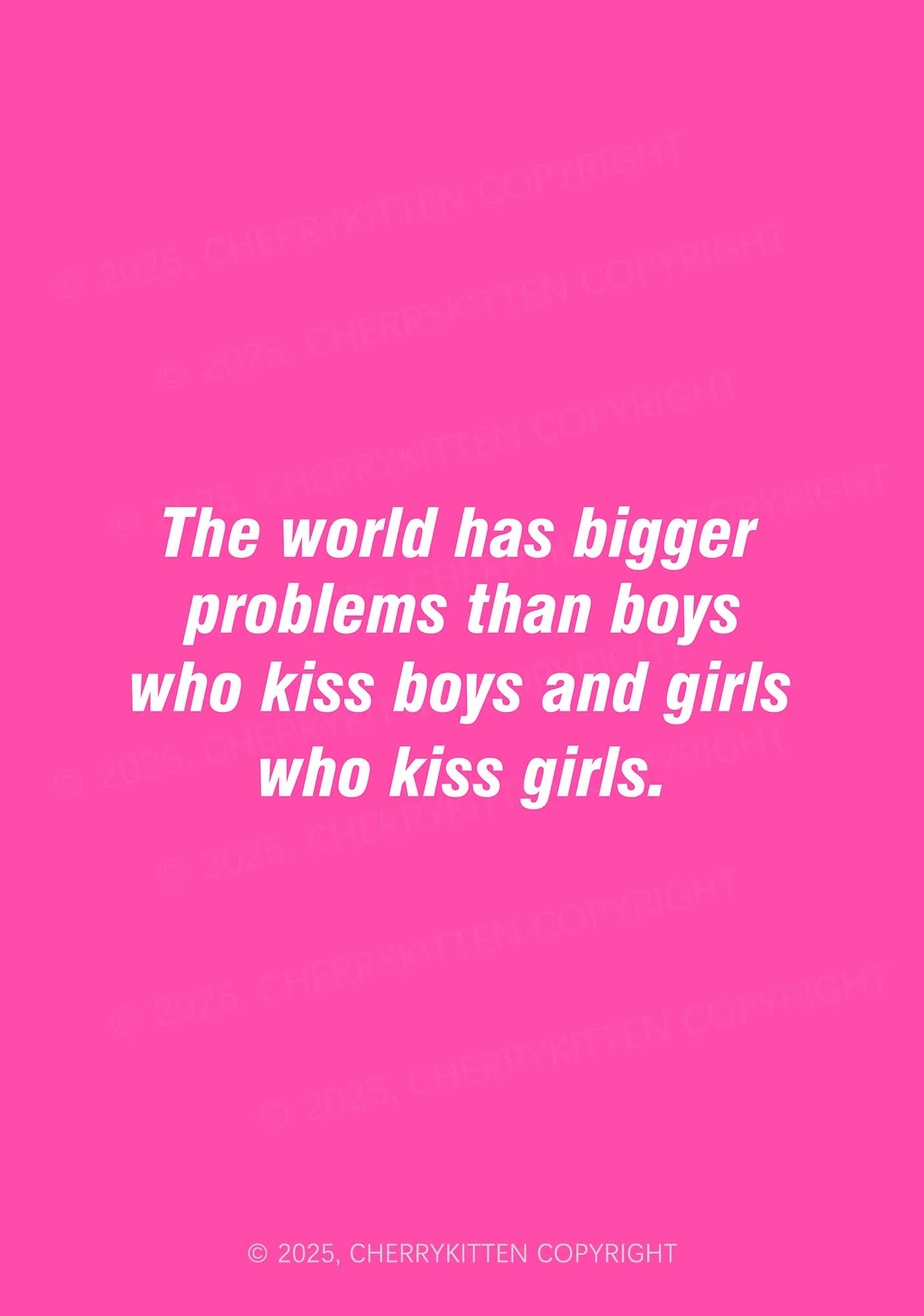 Who Kiss Girls Pride 1Pc Y2K Pin Badge Cherrykitten - Image 2
