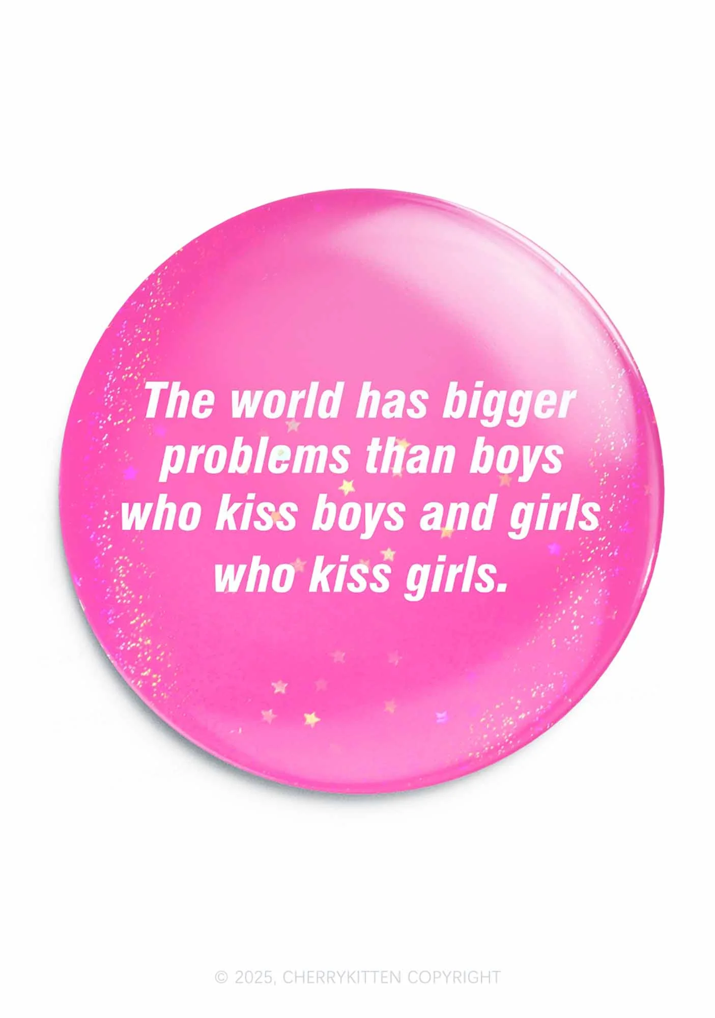 Who Kiss Girls Pride 1Pc Y2K Pin Badge Cherrykitten - Image 3