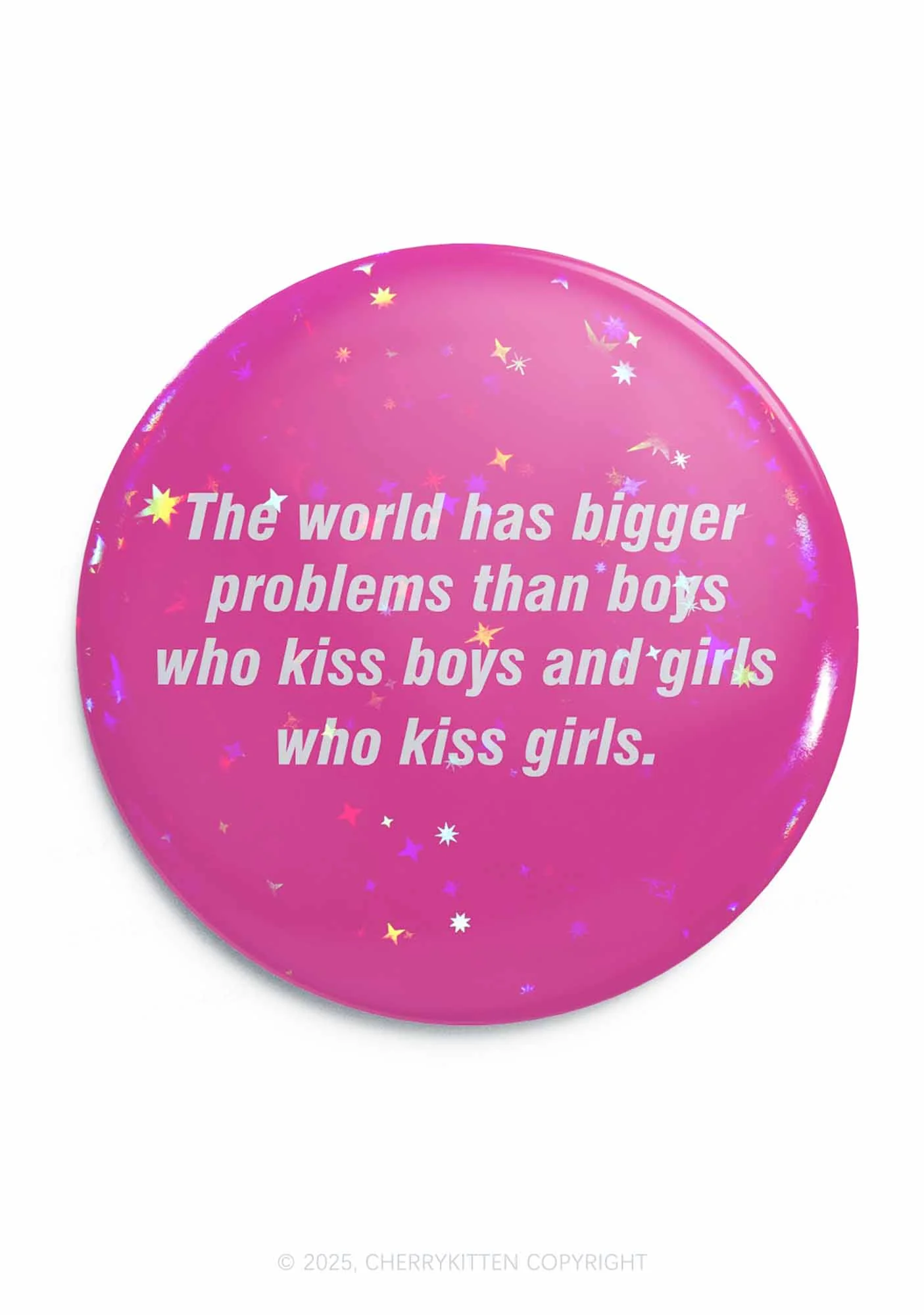 Who Kiss Girls Pride 1Pc Y2K Pin Badge Cherrykitten - Image 4