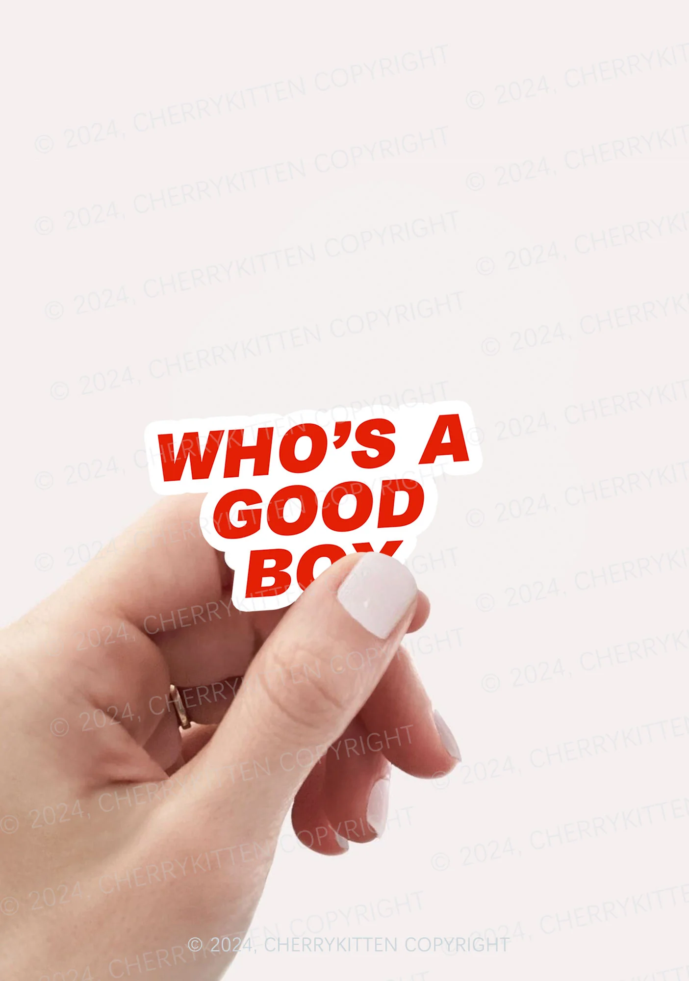 Who's A Good Boy 1Pc Y2K Sticker Cherrykitten - Image 2