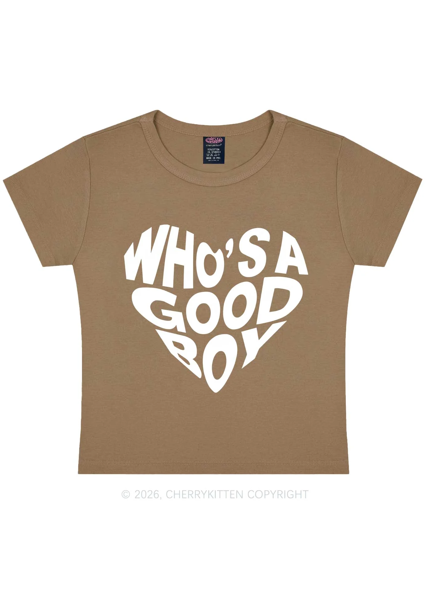 Whos A Good Boy Valentine's Day Y2K Baby Tee Cherrykitten - Image 11