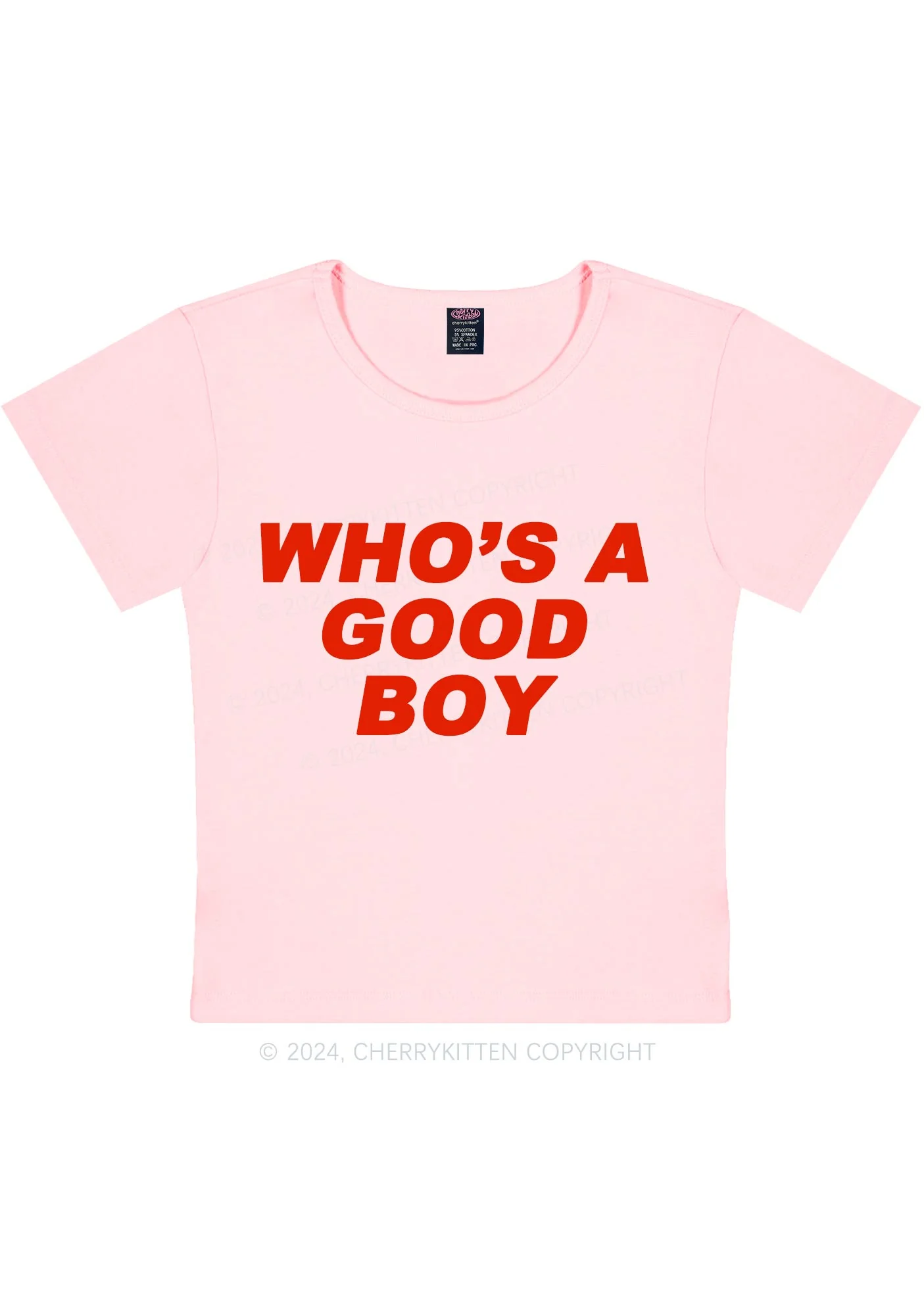 Who's A Good Boy Y2K Baby Tee Cherrykitten - Image 11