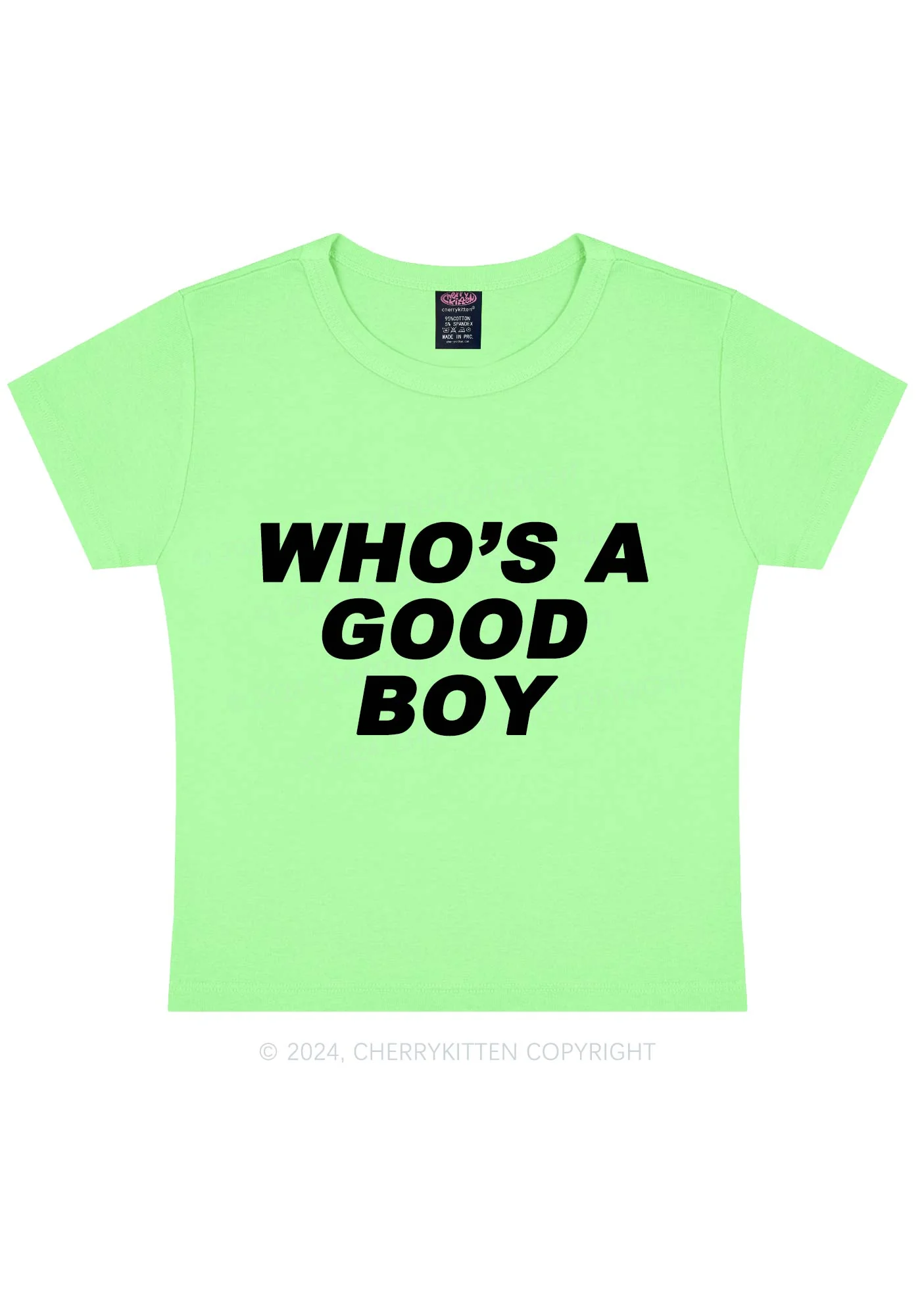 Who's A Good Boy Y2K Baby Tee Cherrykitten - Image 12