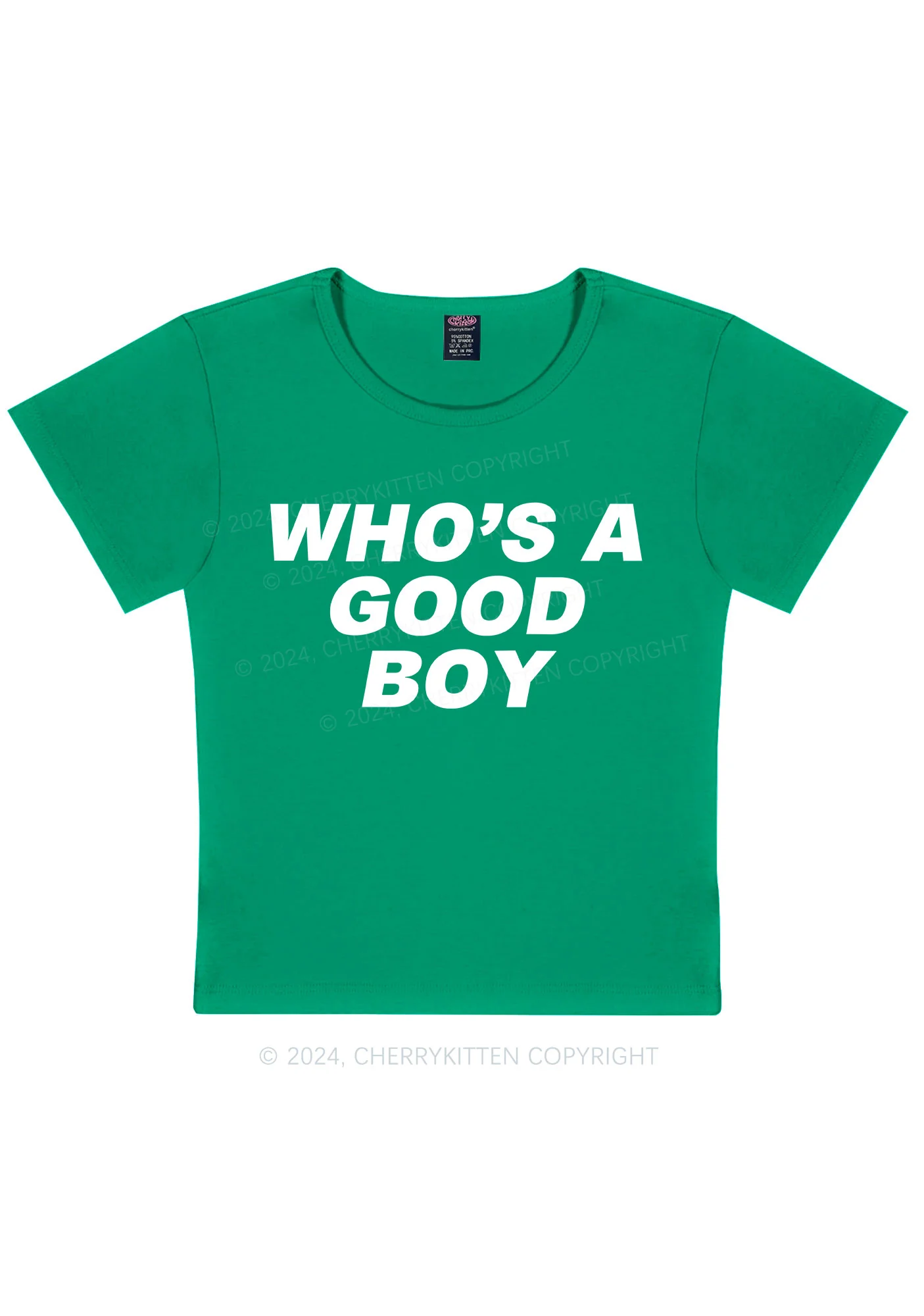 Who's A Good Boy Y2K Baby Tee Cherrykitten - Image 13