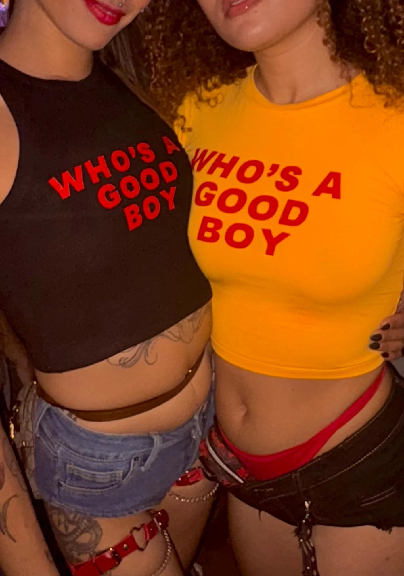Who's A Good Boy Y2K Baby Tee Cherrykitten - Image 2