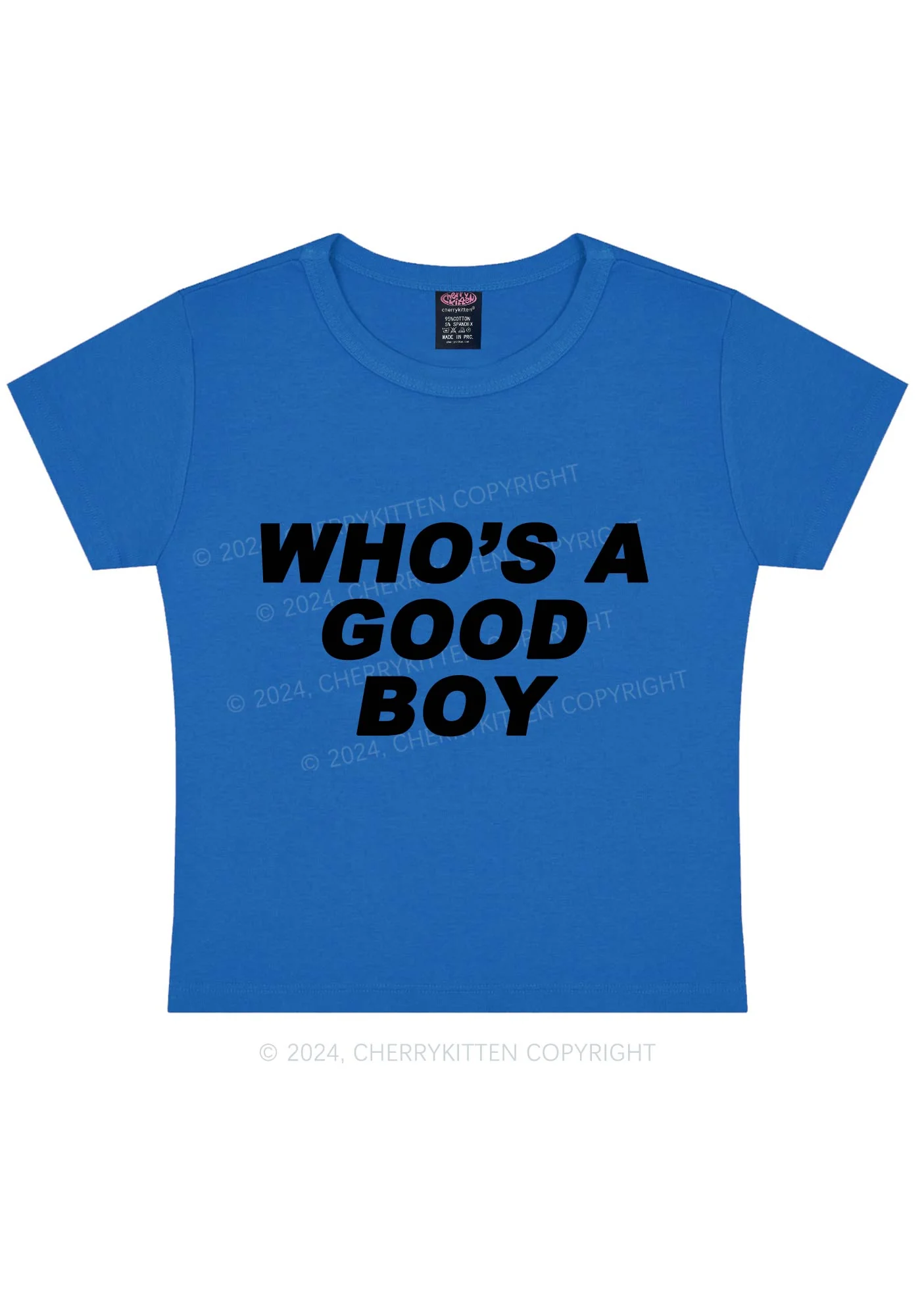 Who's A Good Boy Y2K Baby Tee Cherrykitten - Image 9