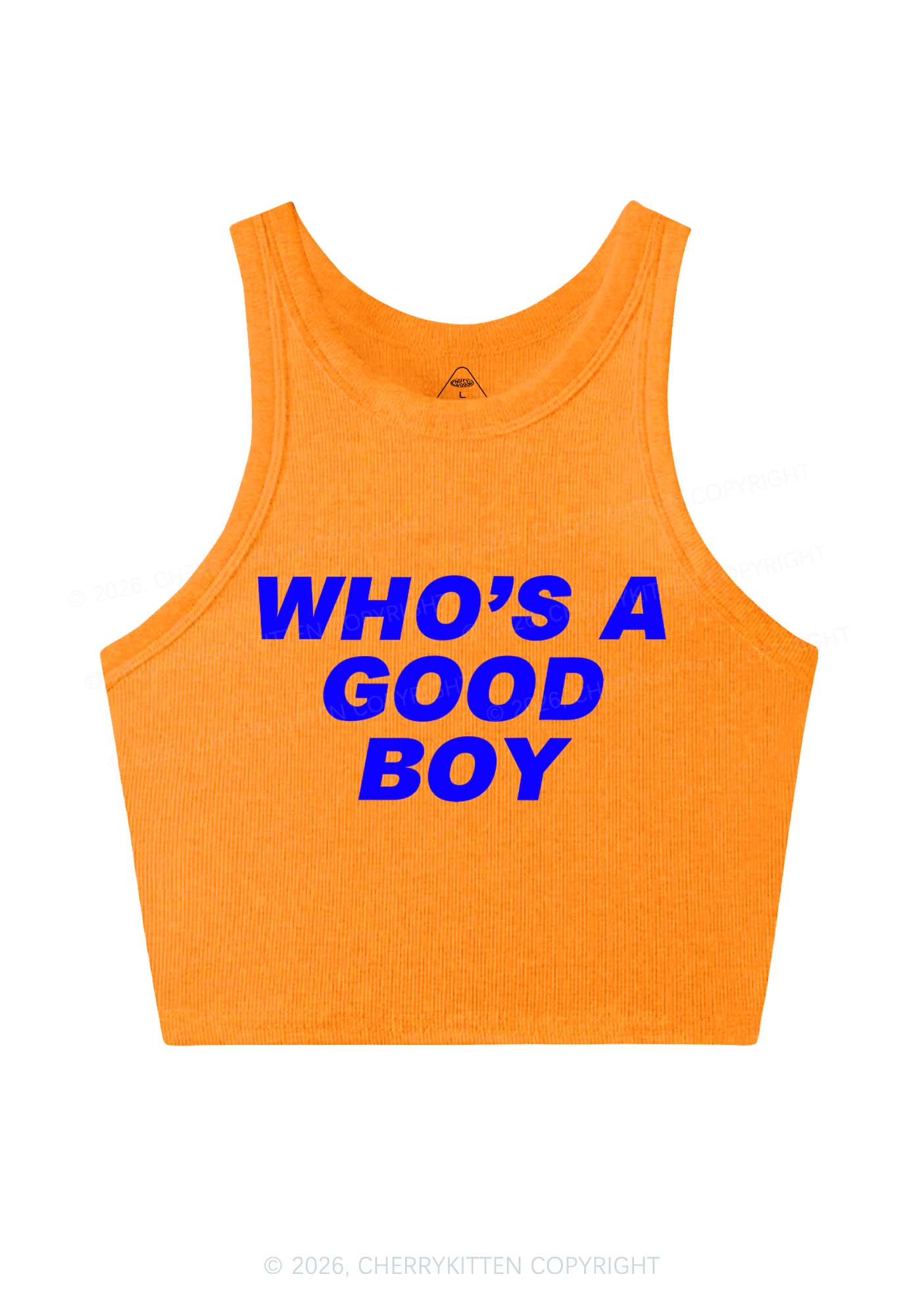 Who's A Good Boy Y2K Crop Tank Top Cherrykitten - Image 7
