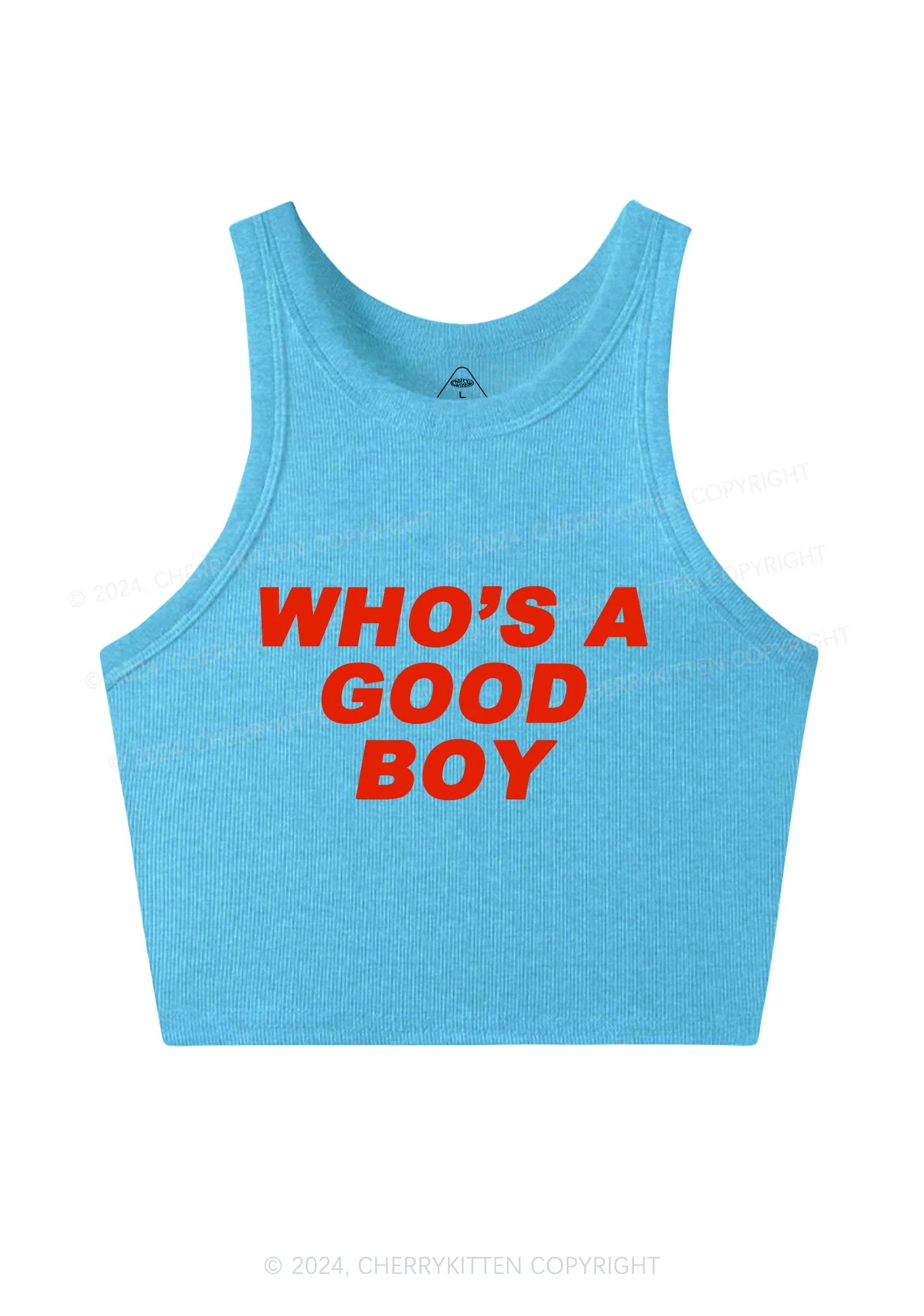 Who's A Good Boy Y2K Crop Tank Top Cherrykitten - Image 9