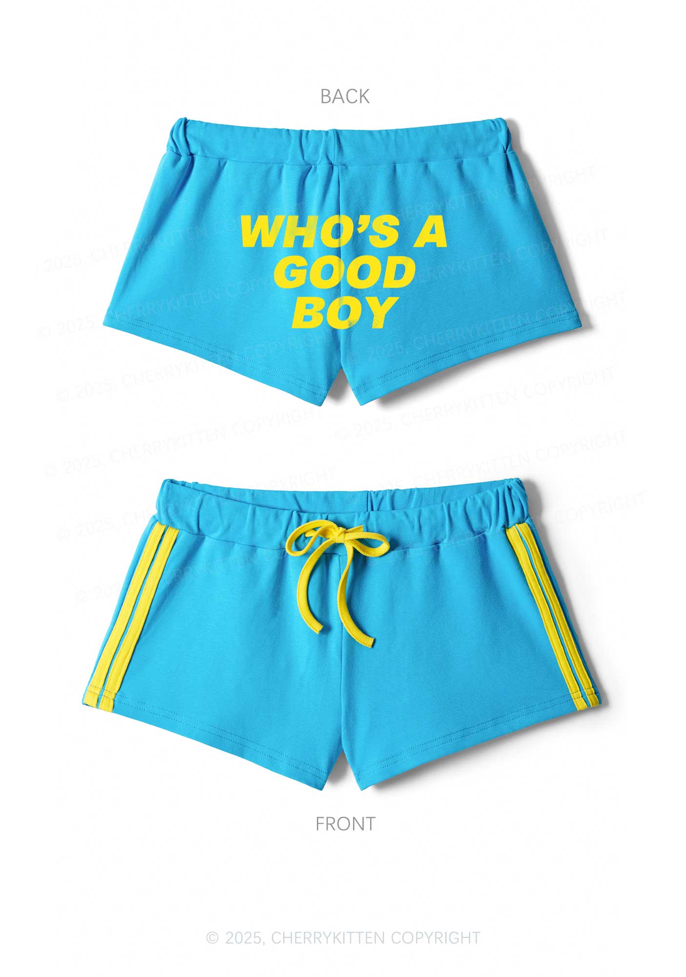 Whos A Good Boy Y2K Drawstring Mini Shorts Cherrykitten - Image 4