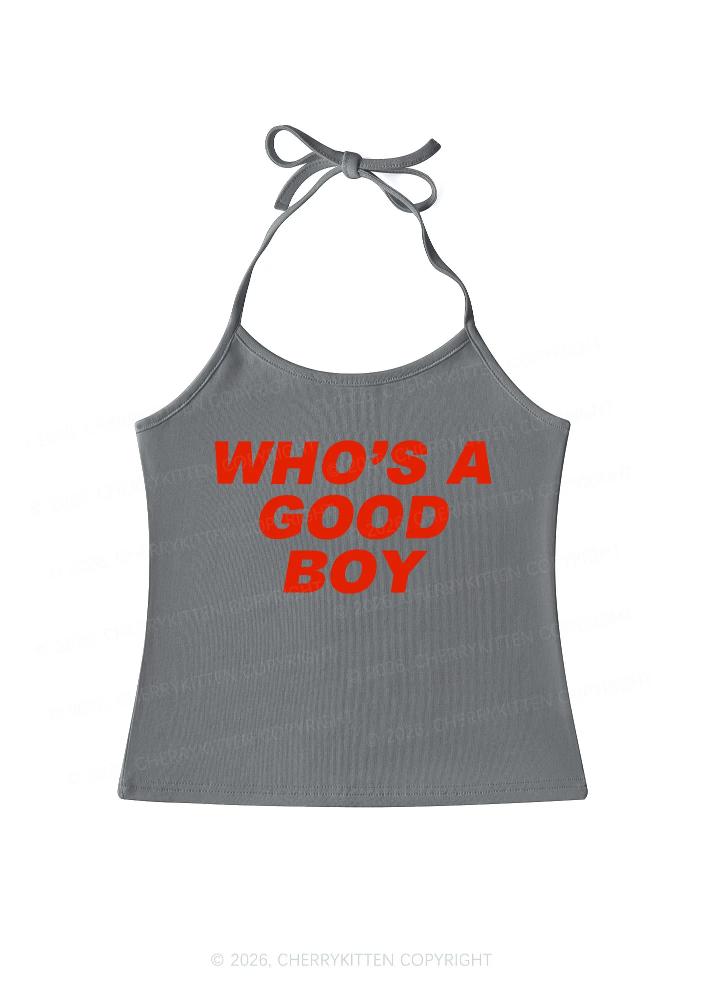 Whos A Good Boy Y2K Halter Neck Cami Cherrykitten - Image 10