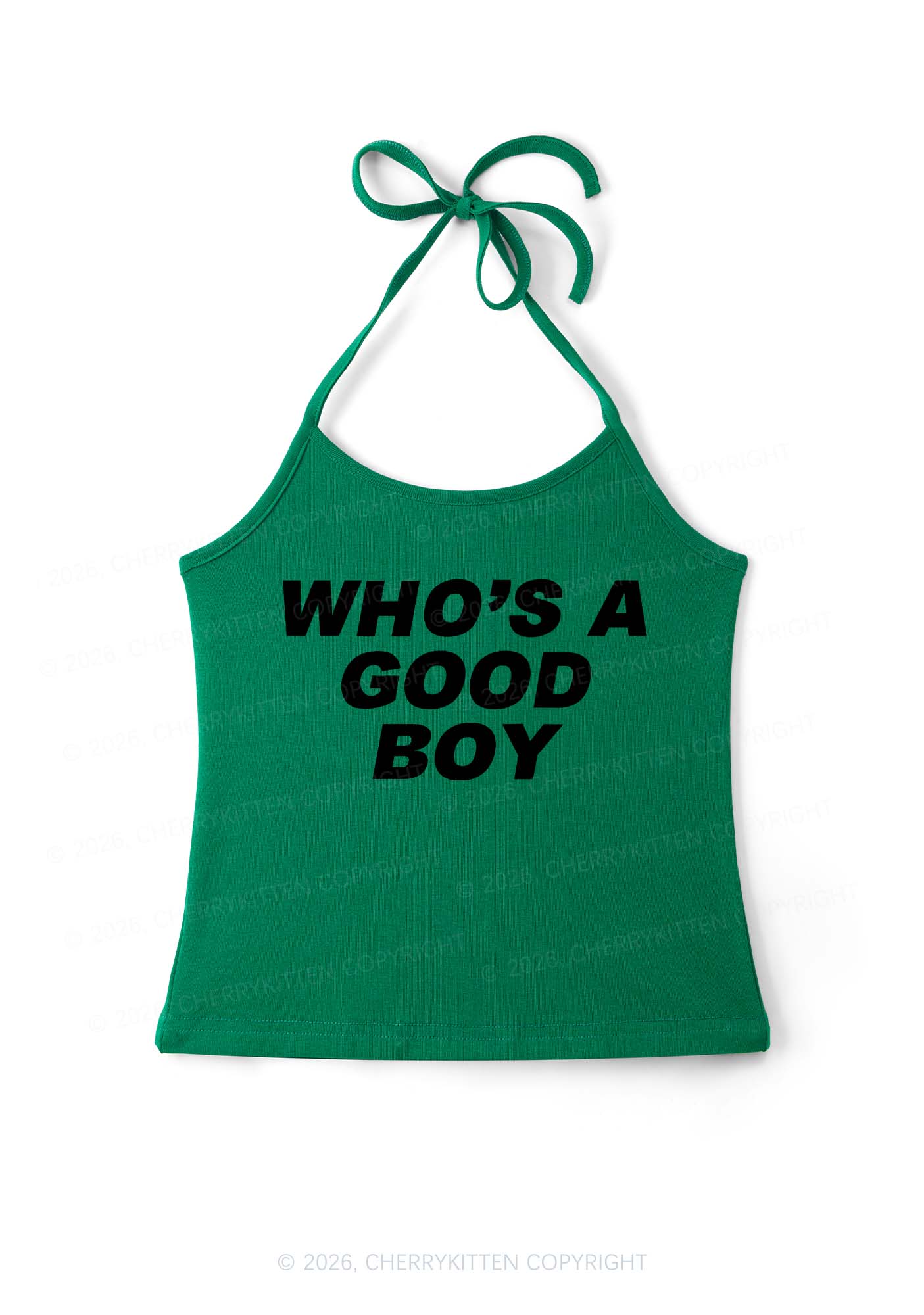 Whos A Good Boy Y2K Halter Neck Cami Cherrykitten - Image 11