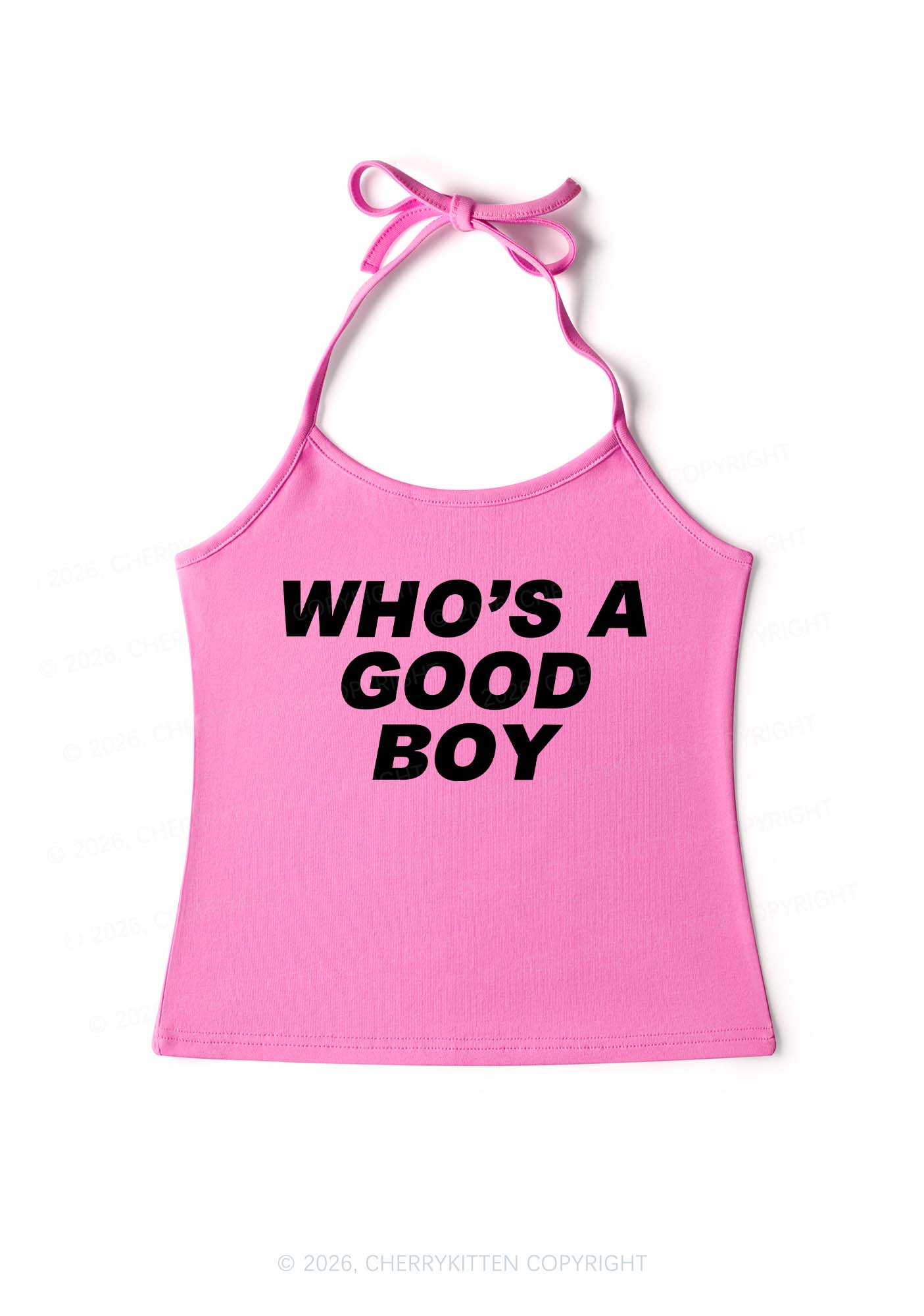 Whos A Good Boy Y2K Halter Neck Cami Cherrykitten - Image 4