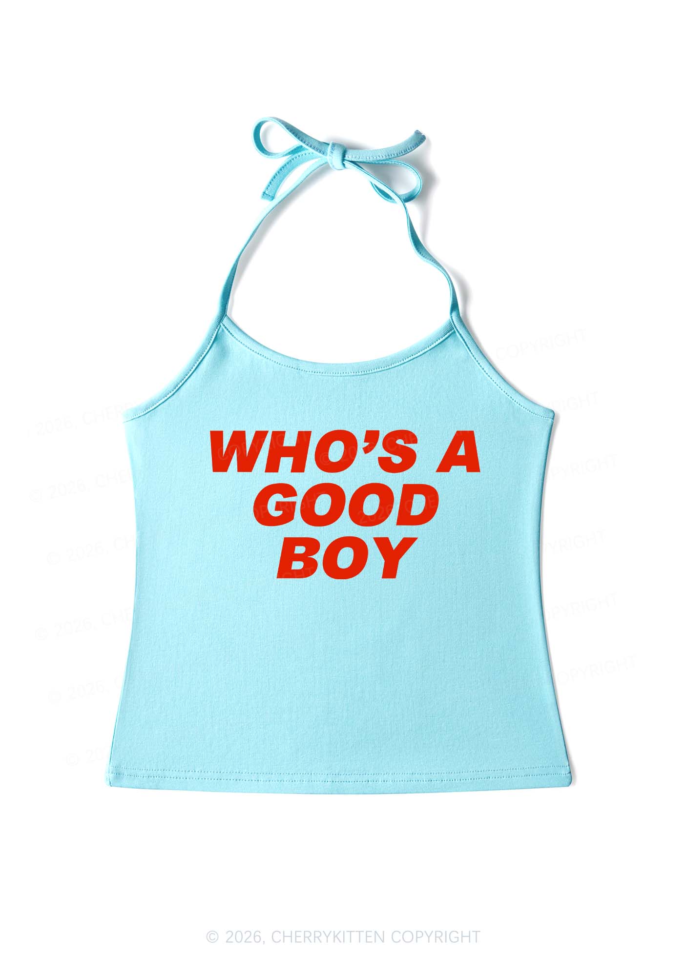 Whos A Good Boy Y2K Halter Neck Cami Cherrykitten - Image 9