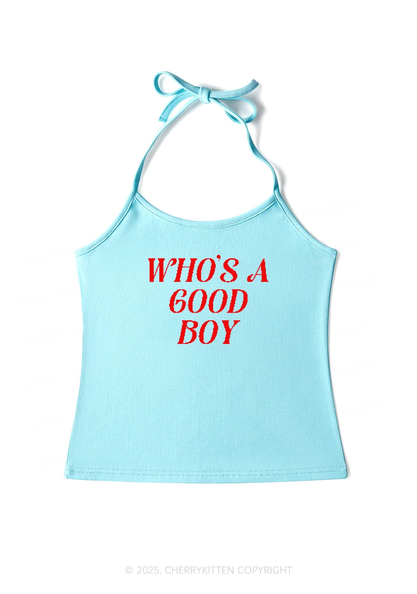Whos A Good Boy Y2K Halter Neck Cami Cherrykitten - Image 4