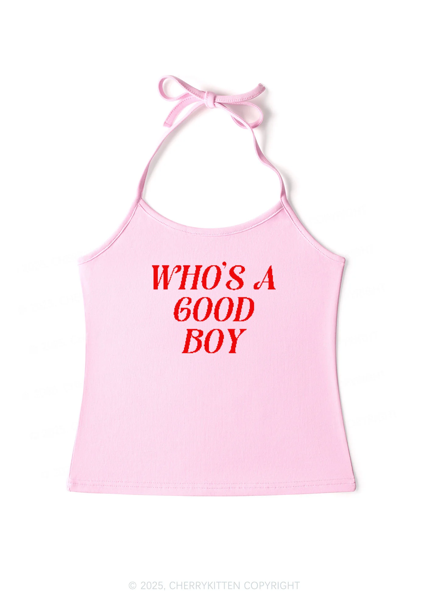 Whos A Good Boy Y2K Halter Neck Cami Cherrykitten - Image 5