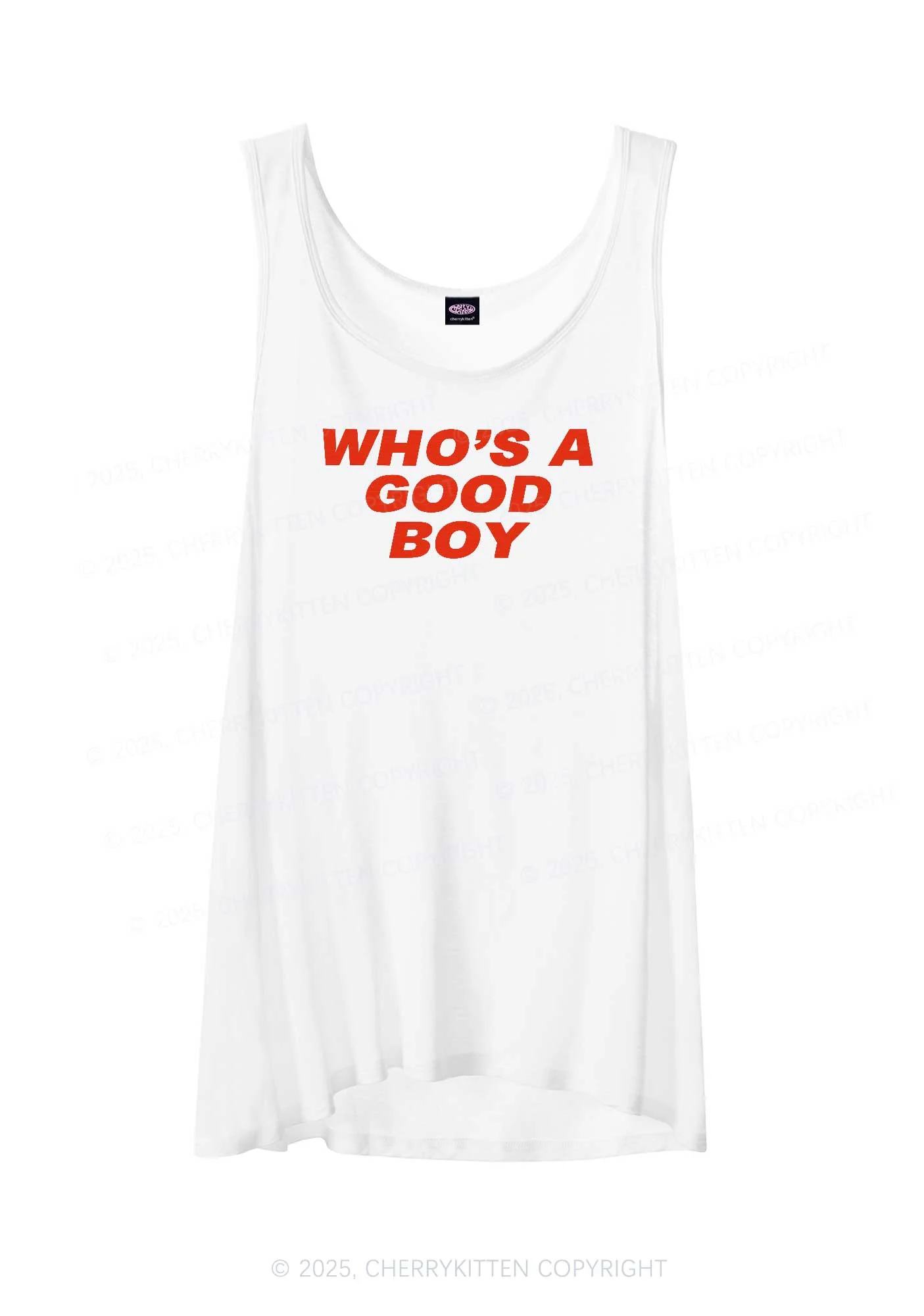 Who's A Good Boy Y2K Sheer Boyfriend Tank Cherrykitten - Image 2