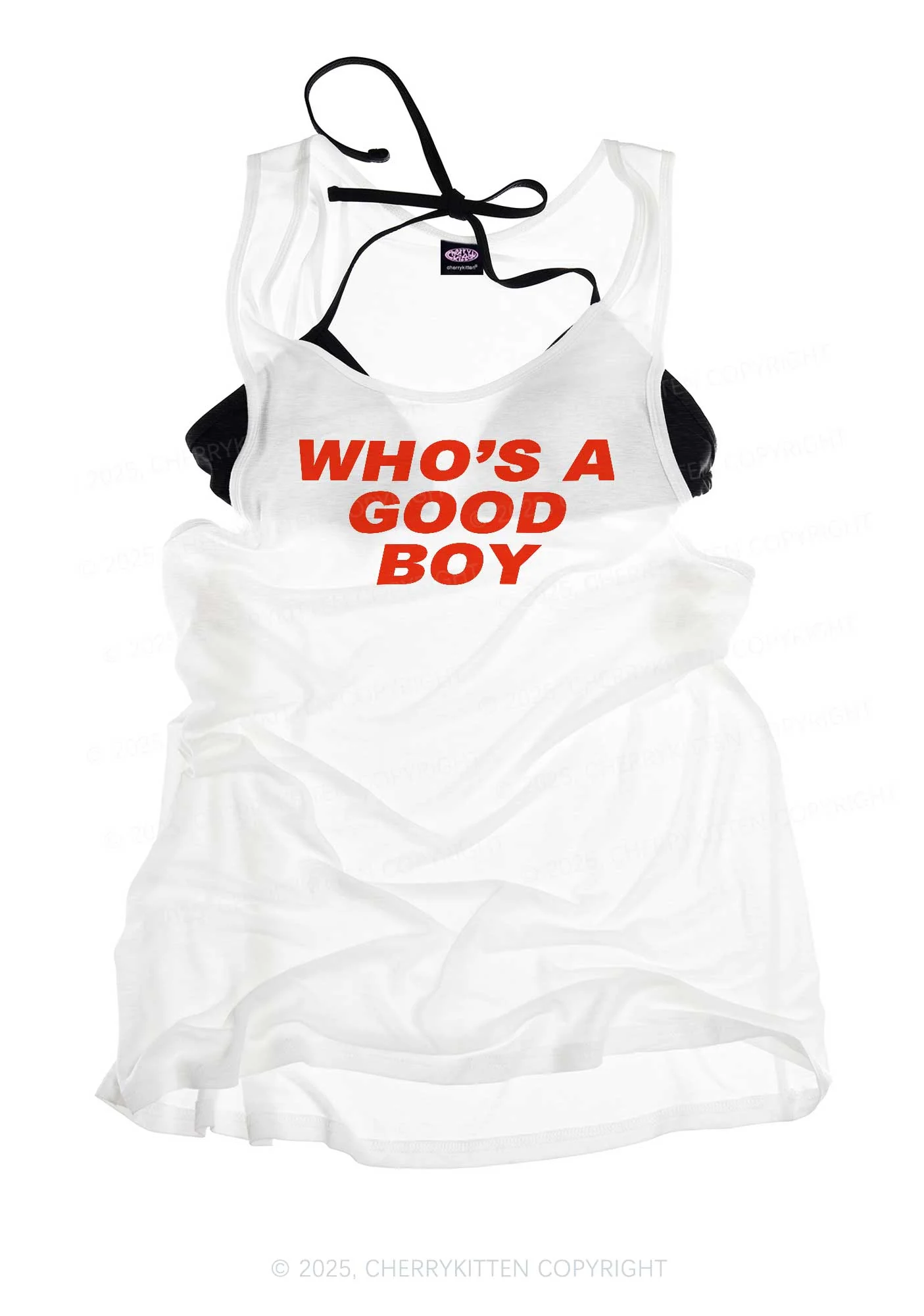 Who's A Good Boy Y2K Sheer Boyfriend Tank Cherrykitten - Image 3