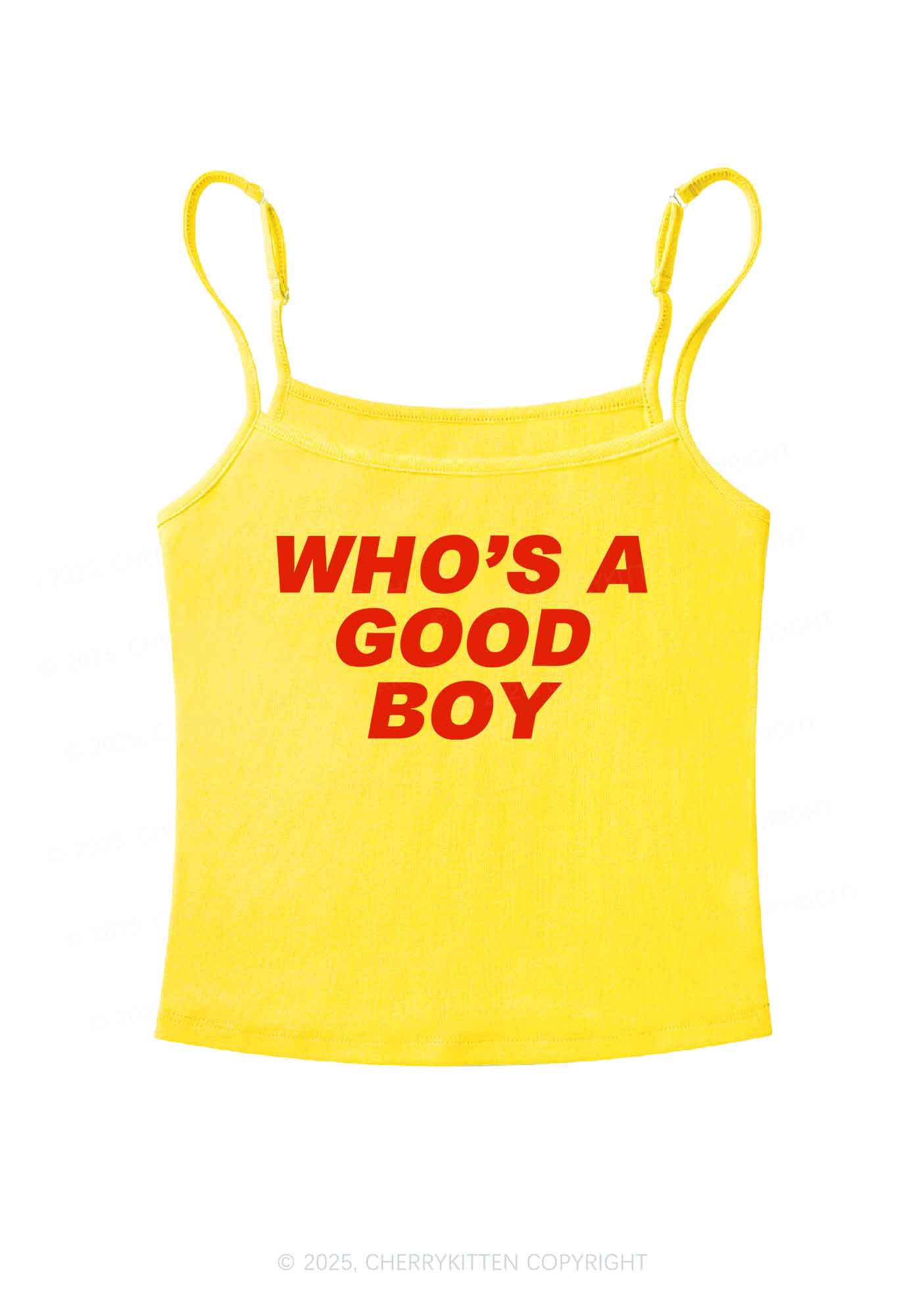 Who's A Good Boy Y2K Spaghetti Strap Cami Cherrykitten - Image 5