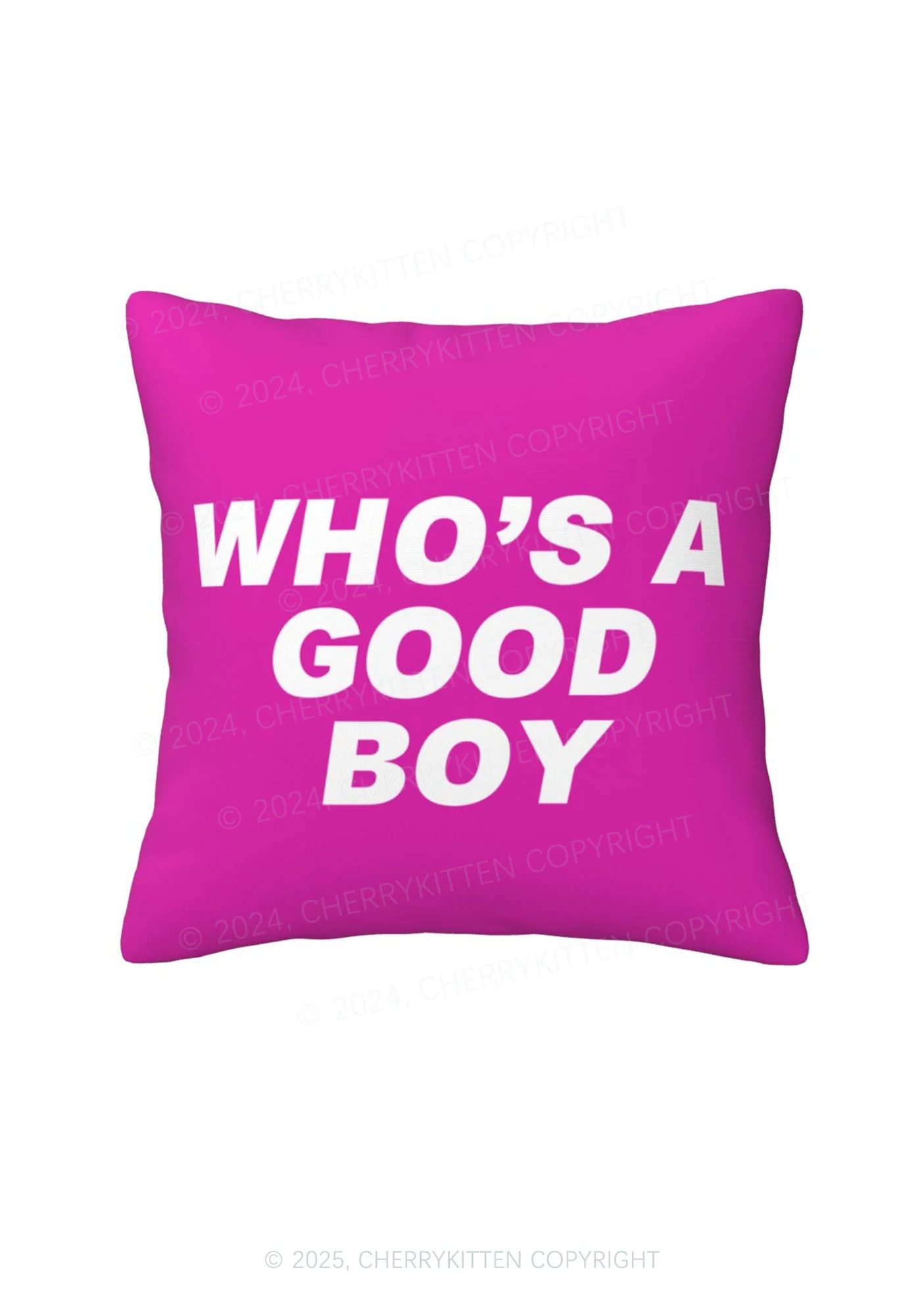 Who's A Good Boy Y2K Throw Pillow Cover Cherrykitten - Image 3