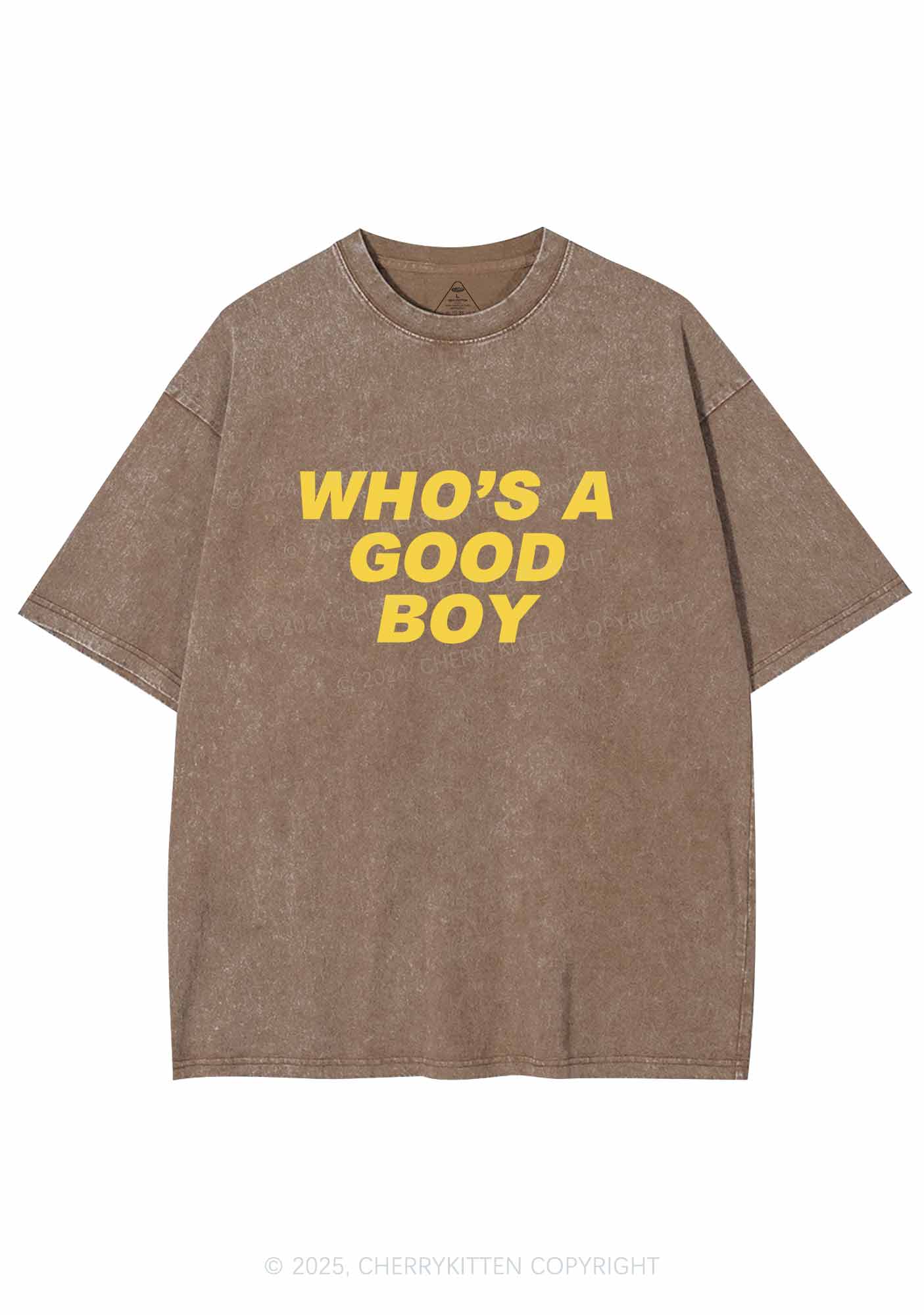 Who's A Good Boy Y2K Washed Tee Cherrykitten - Image 6