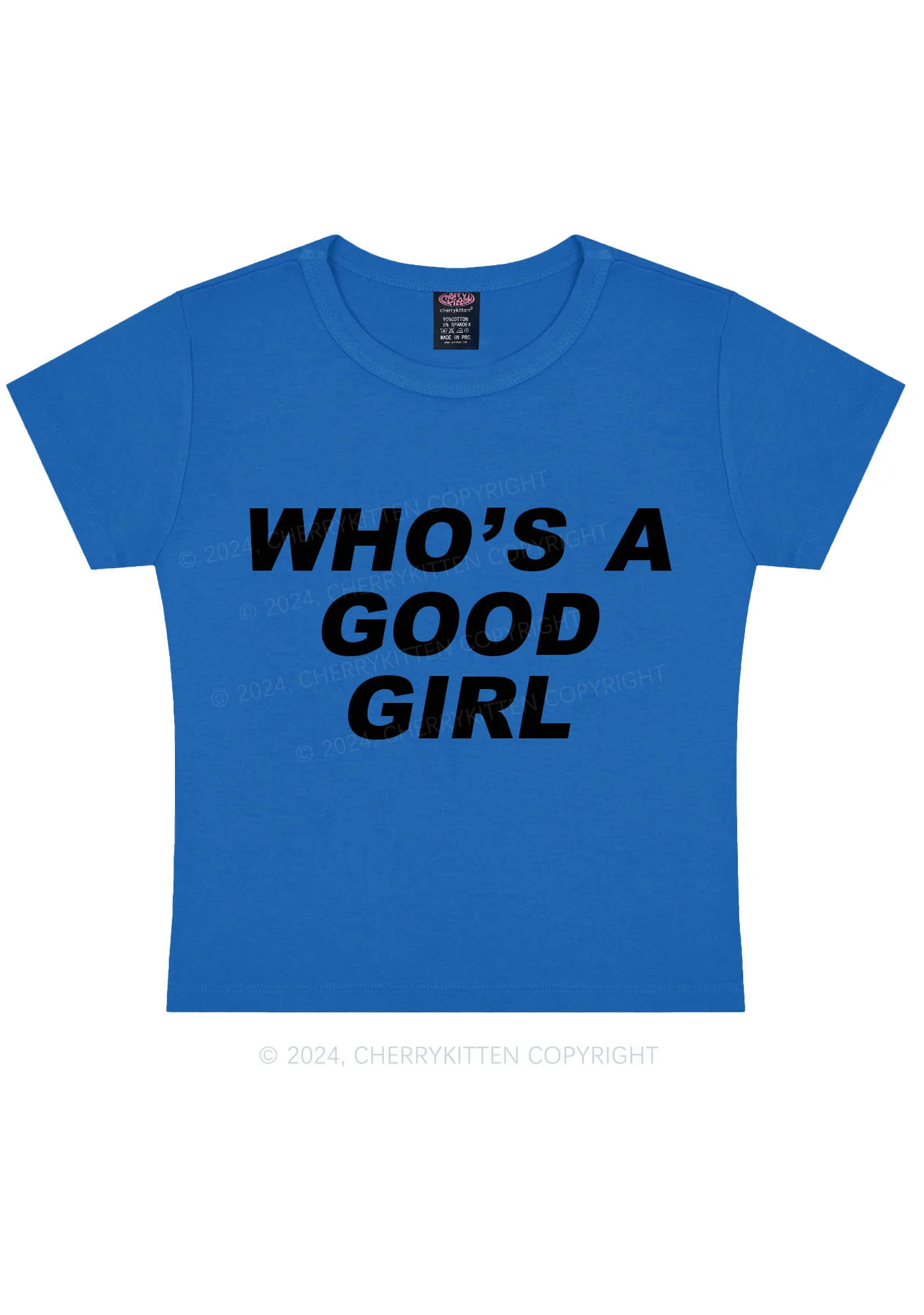 Who's A Good Girl Y2K Baby Tee Cherrykitten - Image 10