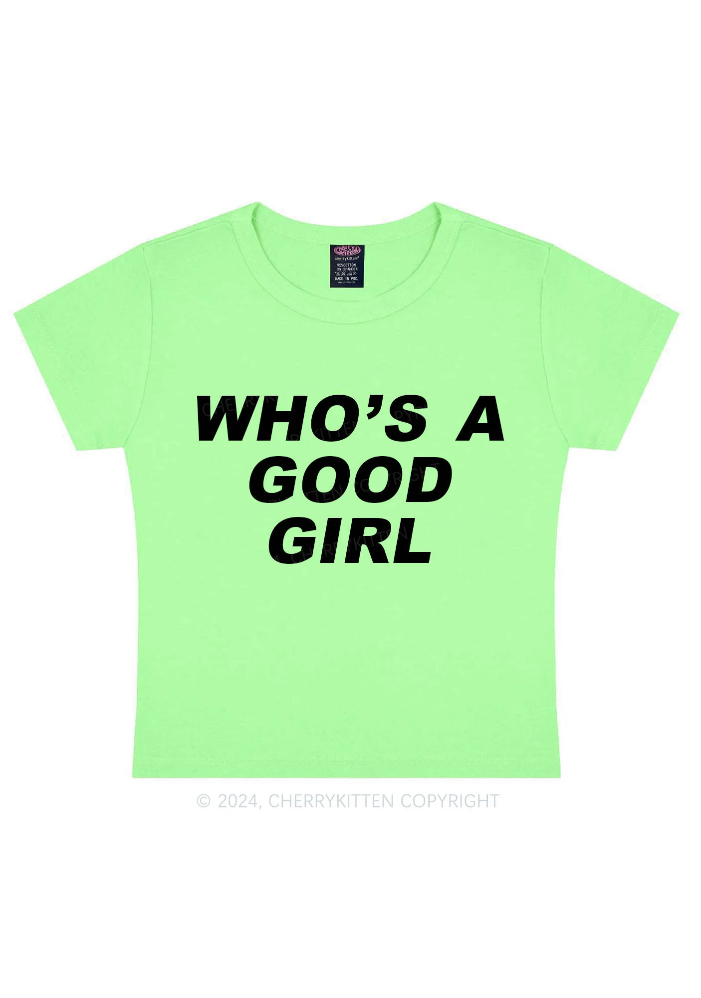 Who's A Good Girl Y2K Baby Tee Cherrykitten - Image 12