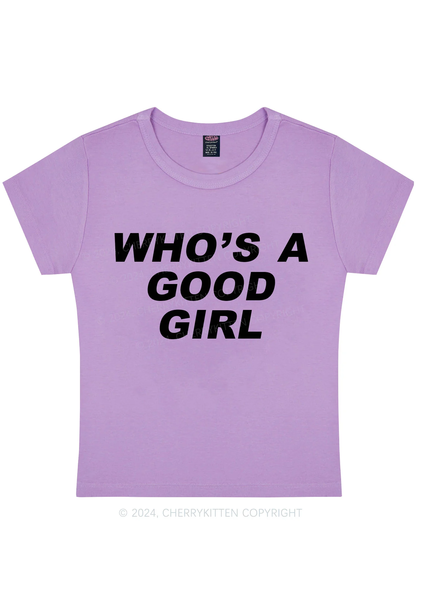 Who's A Good Girl Y2K Baby Tee Cherrykitten - Image 7