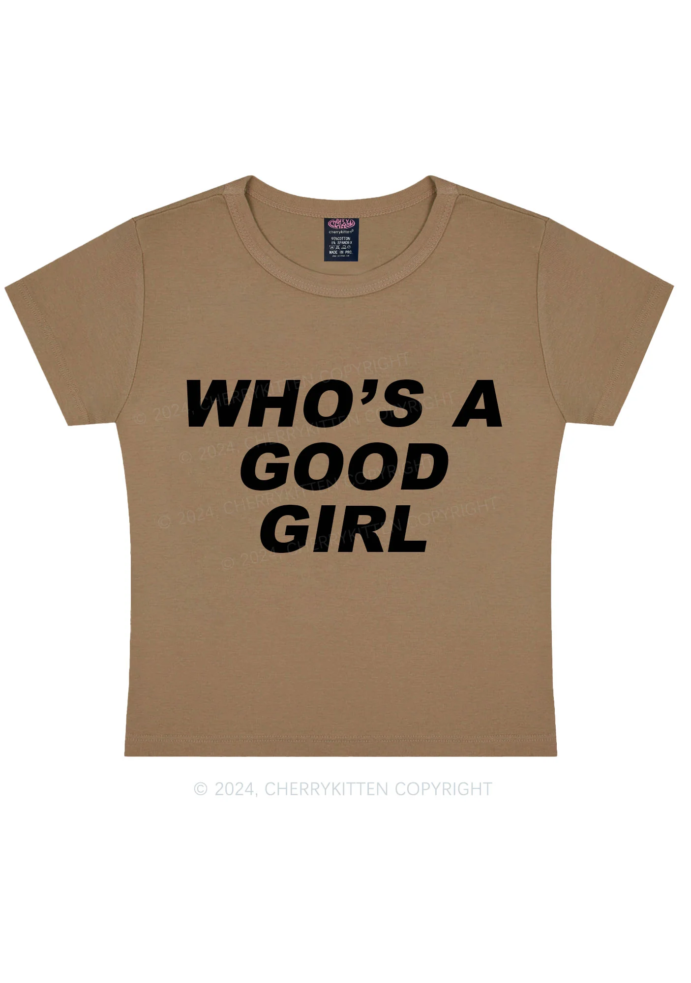 Who's A Good Girl Y2K Baby Tee Cherrykitten - Image 9