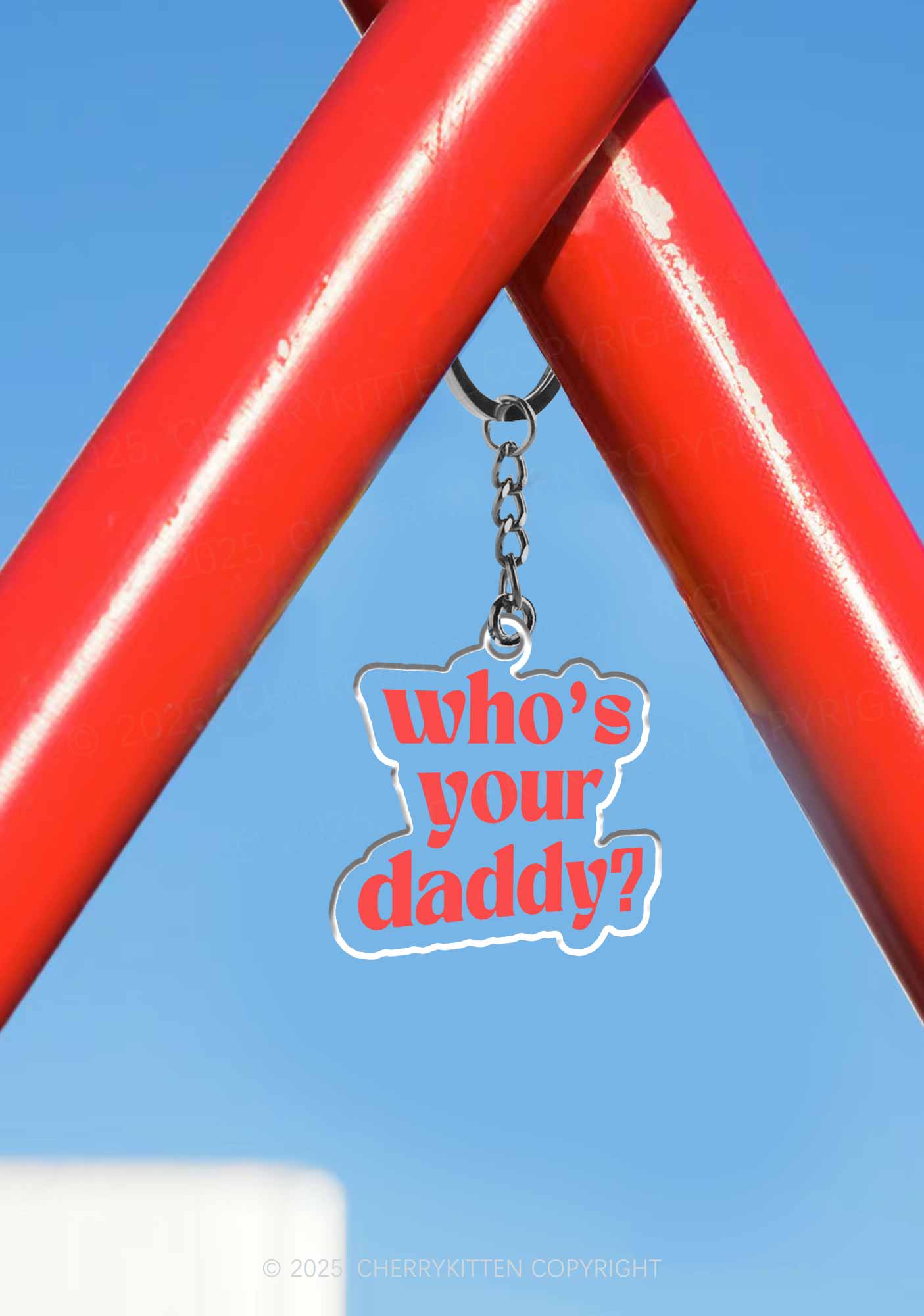 Whos Your Daddy 1Pc Y2K Keychain Cherrykitten - Image 2