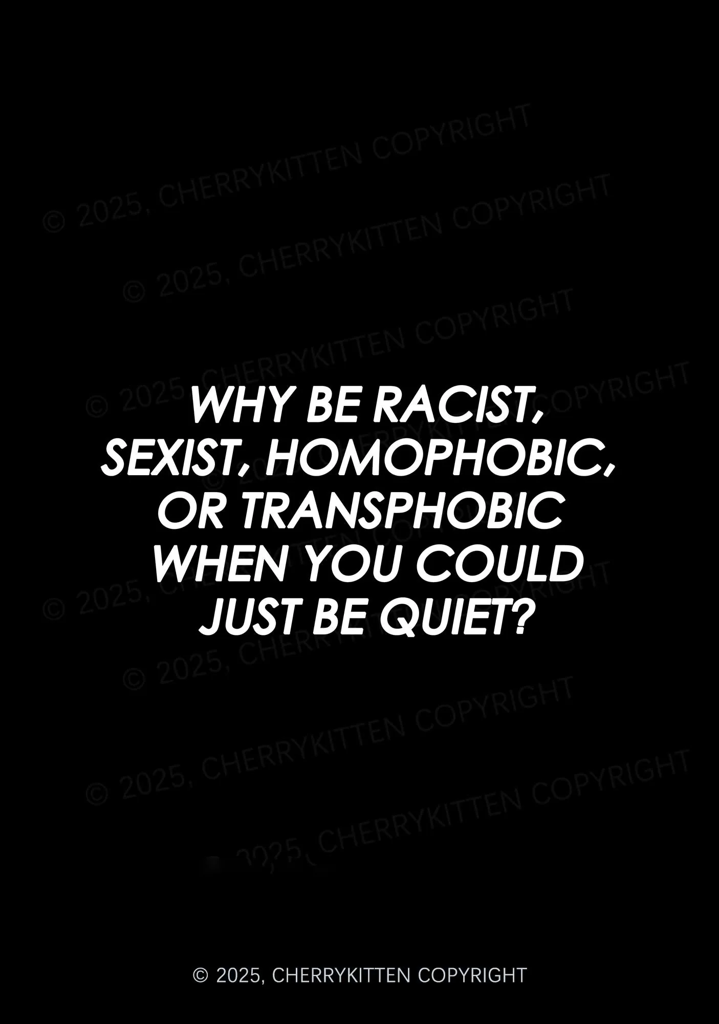 Why Be Racist Sexist Homophobic Or Transphobic Pride 1Pc Y2K Pin Badge Cherrykitten - Image 2