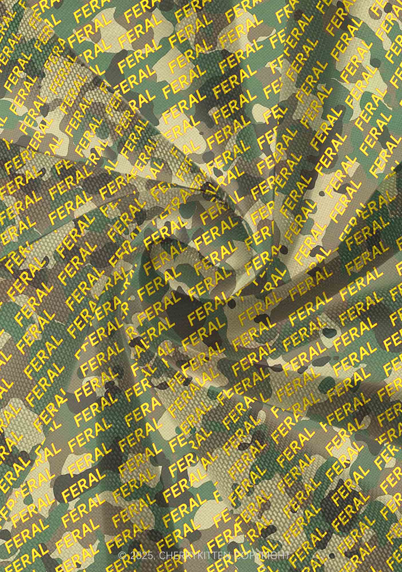 Wild Camouflage Feral Y2K Mesh Slip Dress With Scarf Set Cherrykitten - Image 5
