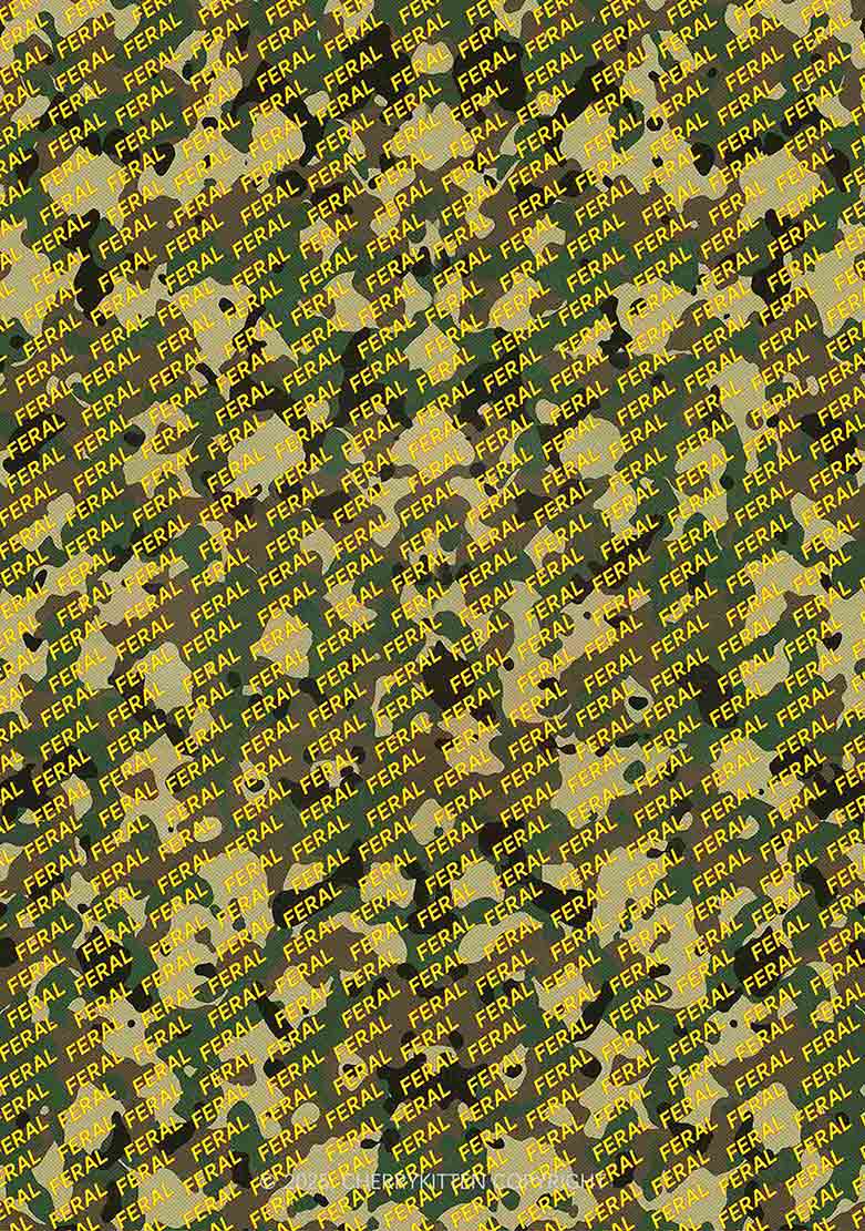 Wild Camouflage Feral Y2K Print Long Sleeve Pajama Set Cherrykitten - Image 2