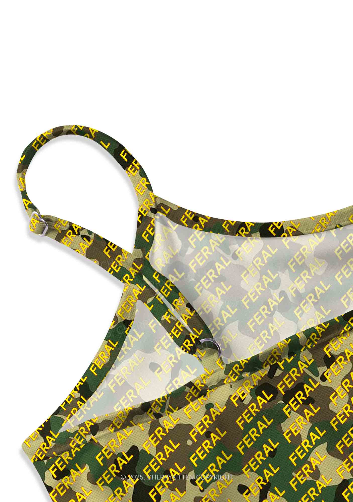 Wild Camouflage Feral Y2K Print Slip Dress Cherrykitten - Image 3