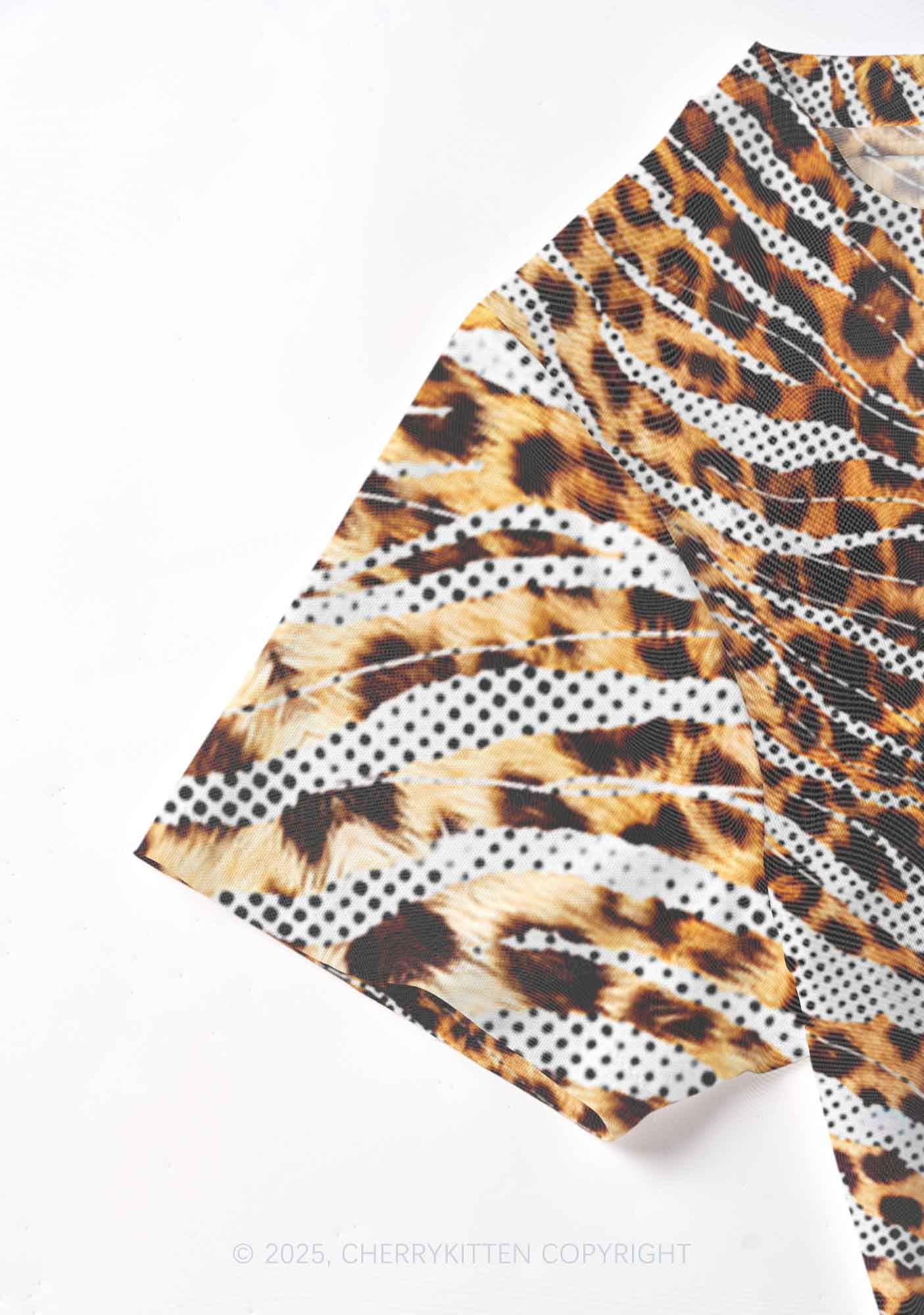 Wild Dots Y2K Mesh Crop Top Cherrykitten - Image 4