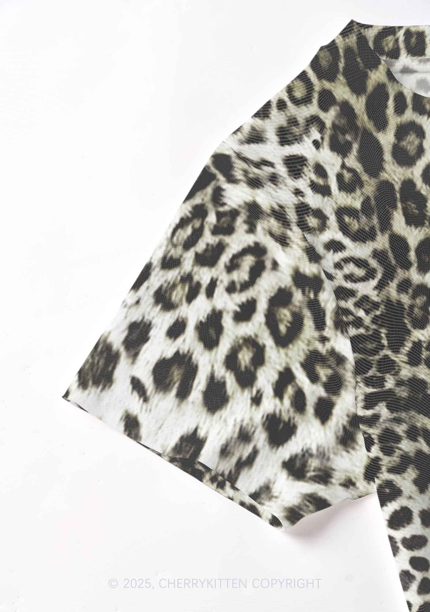 Wild Leopard Y2K Mesh Crop Top Cherrykitten - Image 4