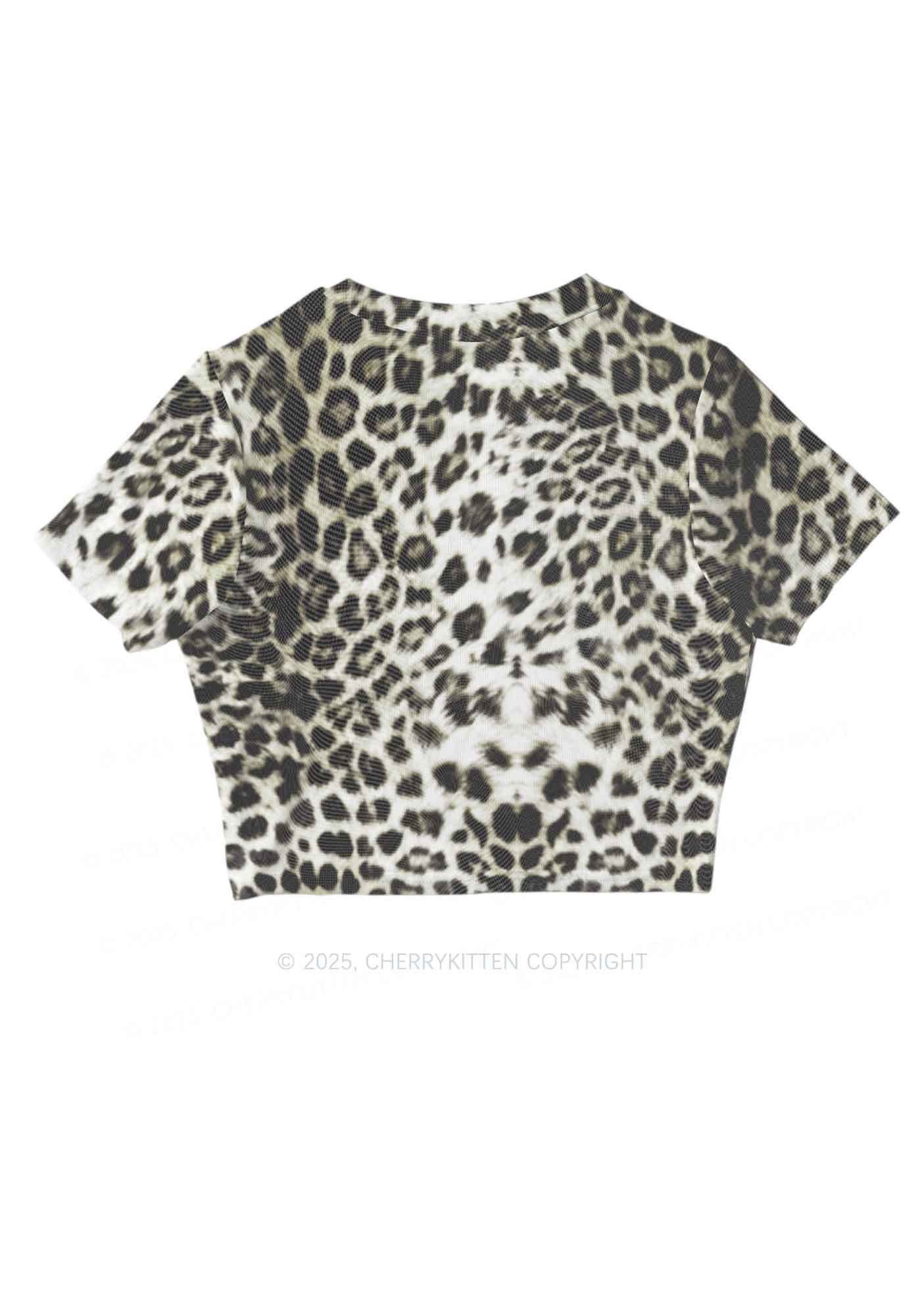 Wild Leopard Y2K Mesh Crop Top Cherrykitten - Image 5