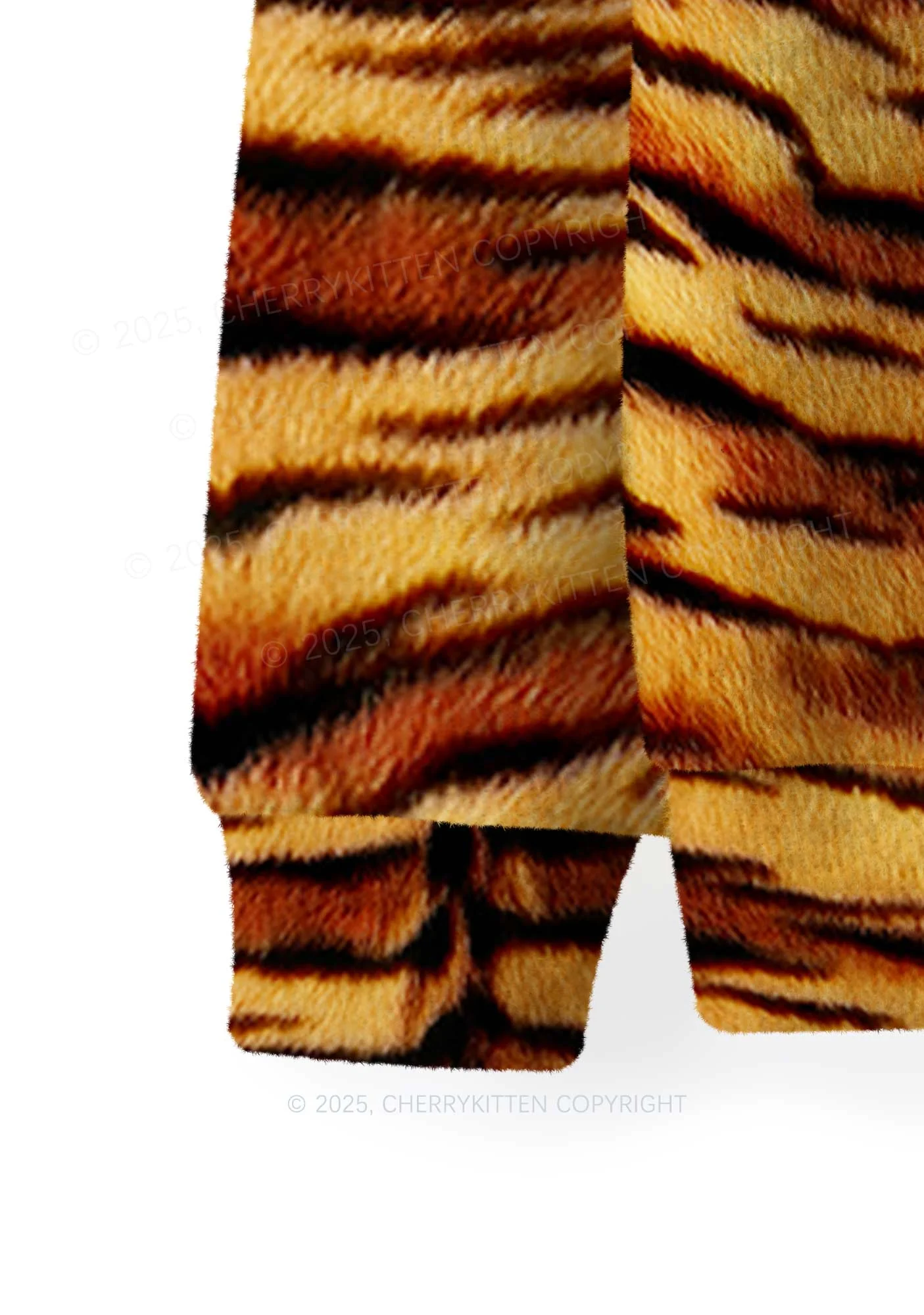Wild Tiger Texture Y2K Christmas Knit Sweatshirt Cherrykitten - Image 4