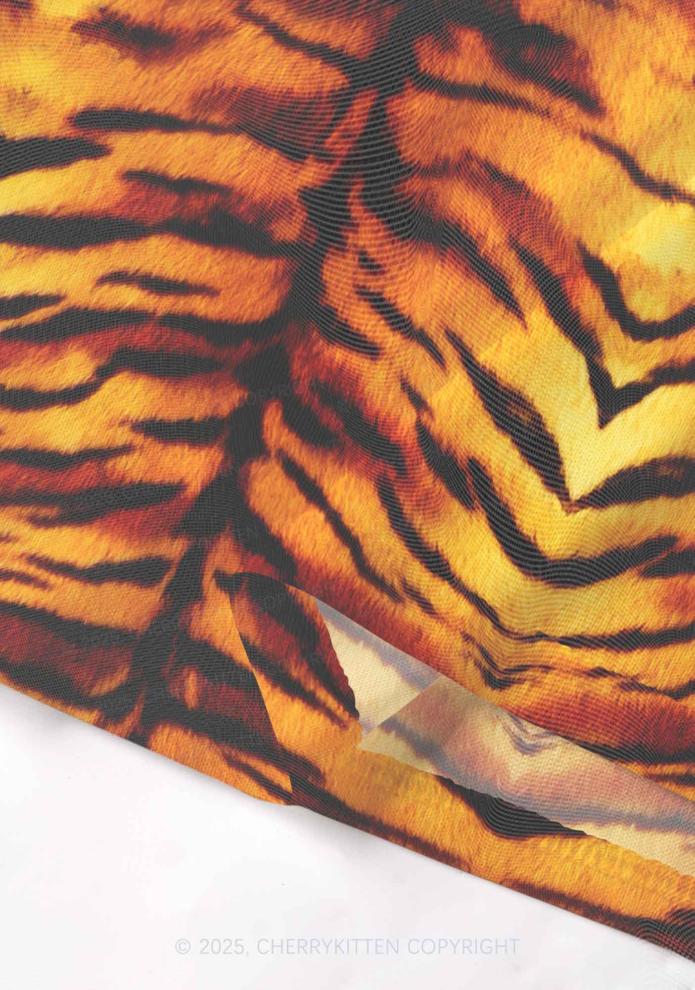 Wild Tiger Texture Y2K Mesh Cami Tank Cherrykitten - Image 4